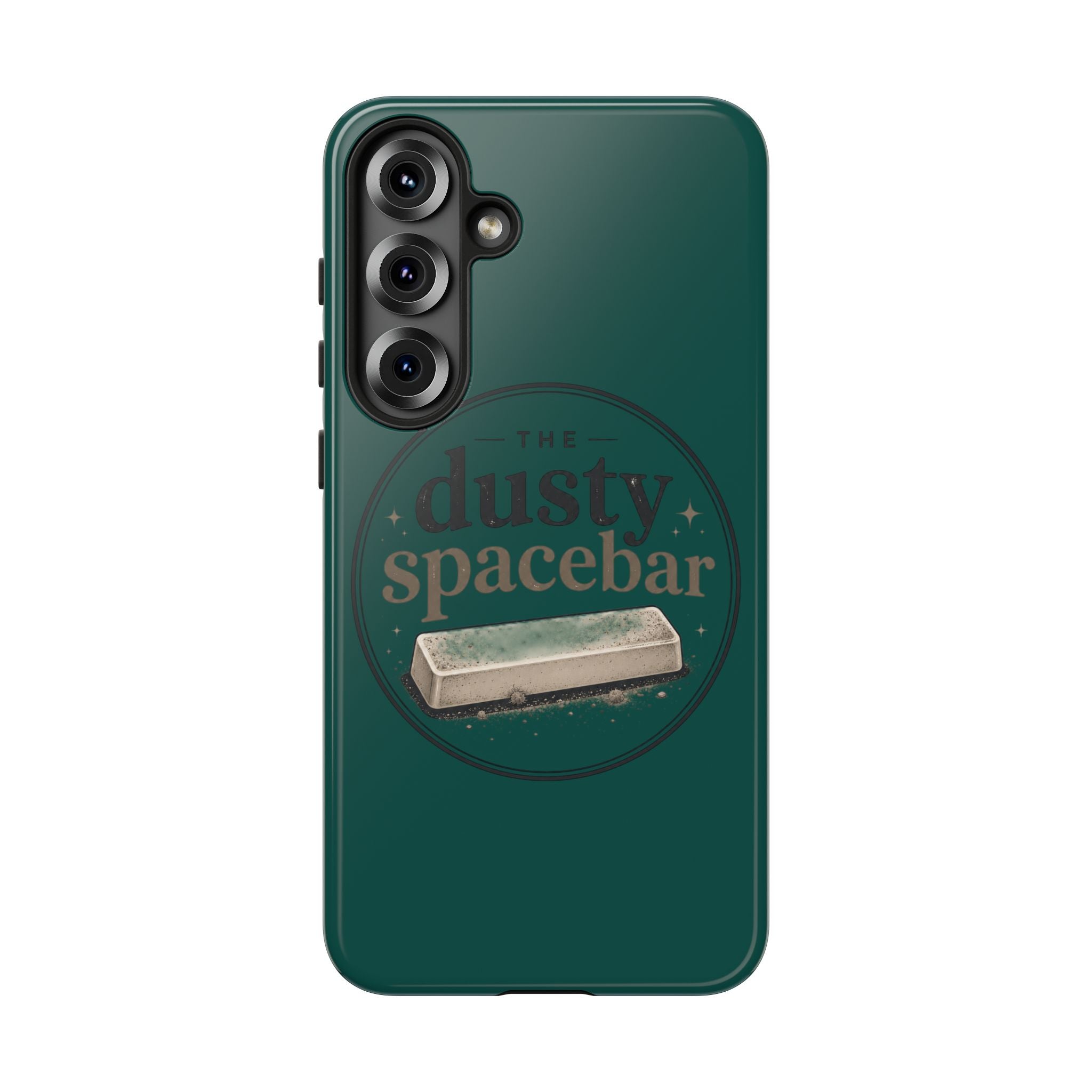 Tough Cases — Rugged Green “dusty spacebar” Phone Case