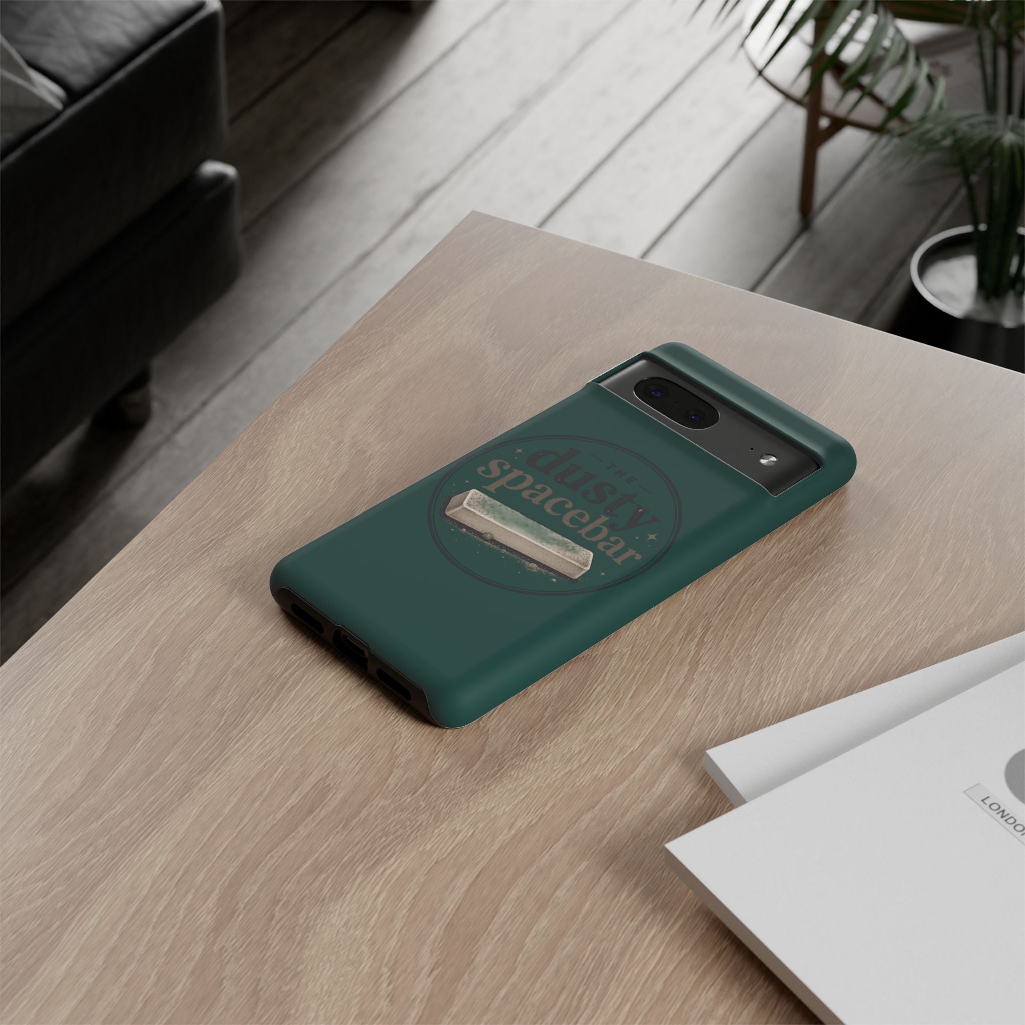 Tough Cases — Rugged Green “dusty spacebar” Phone Case