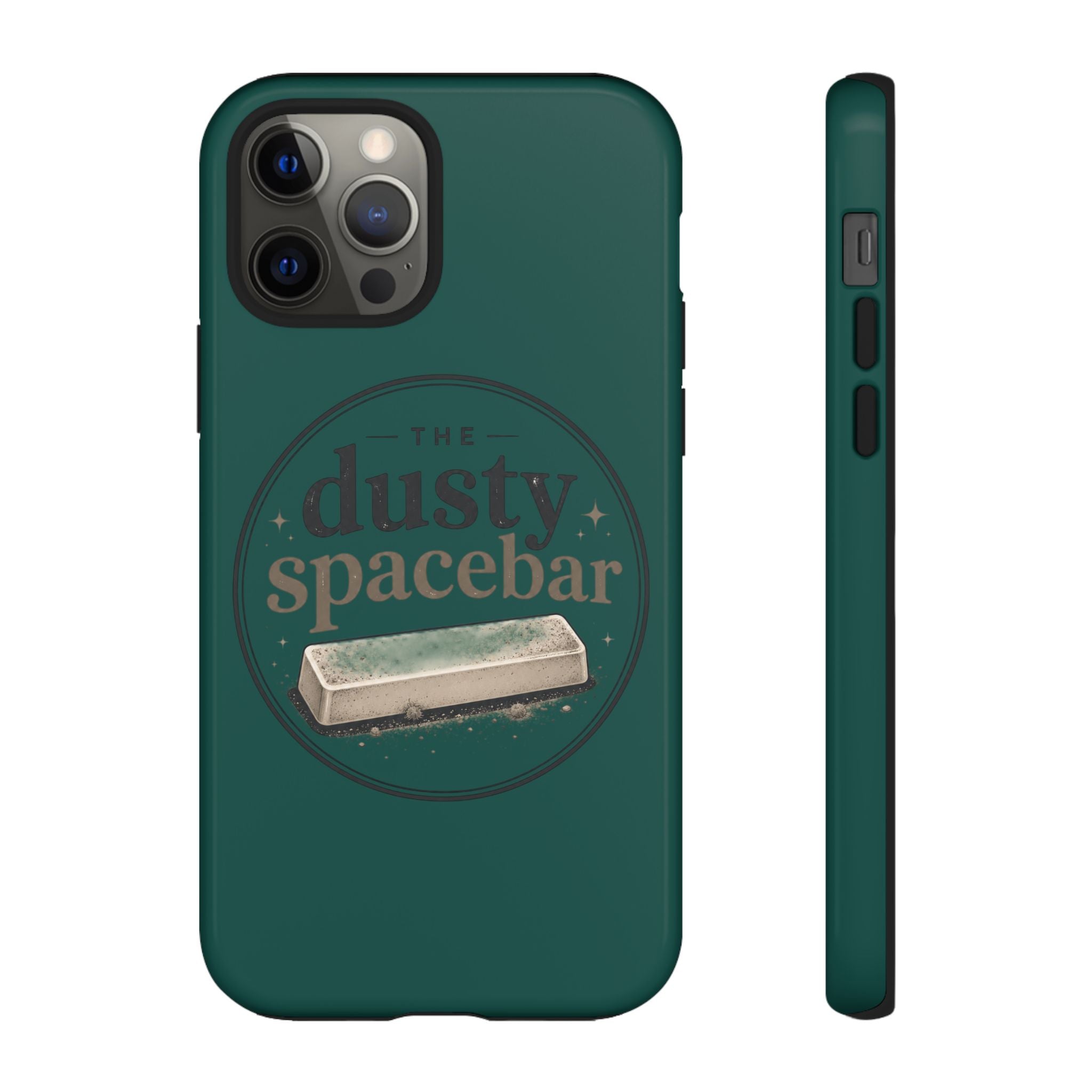 Tough Cases — Rugged Green “dusty spacebar” Phone Case