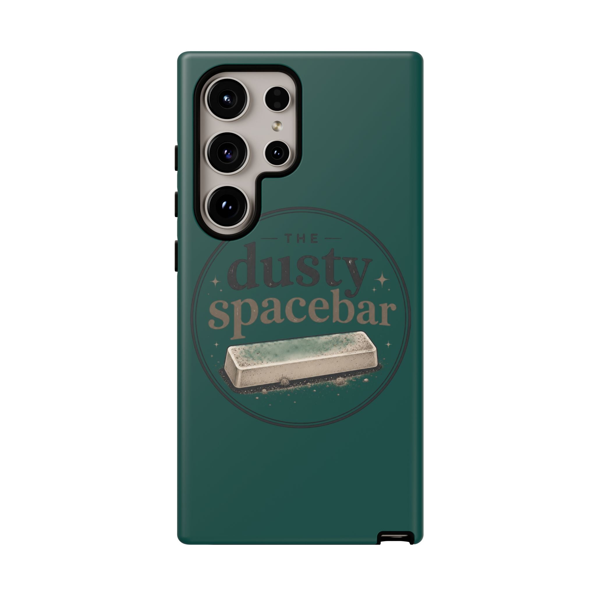 Tough Cases — Rugged Green “dusty spacebar” Phone Case