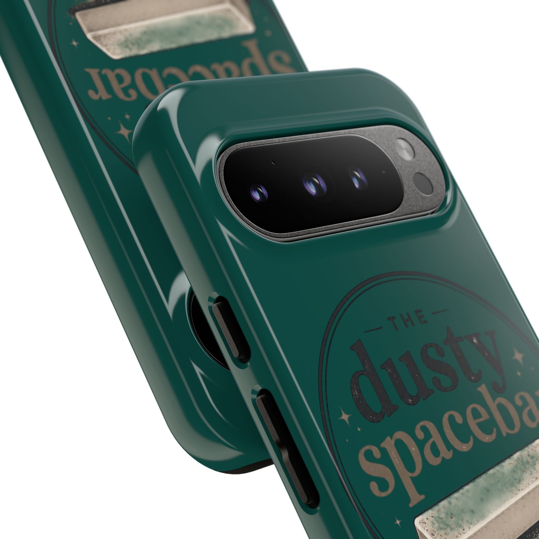 Tough Cases — Rugged Green “dusty spacebar” Phone Case