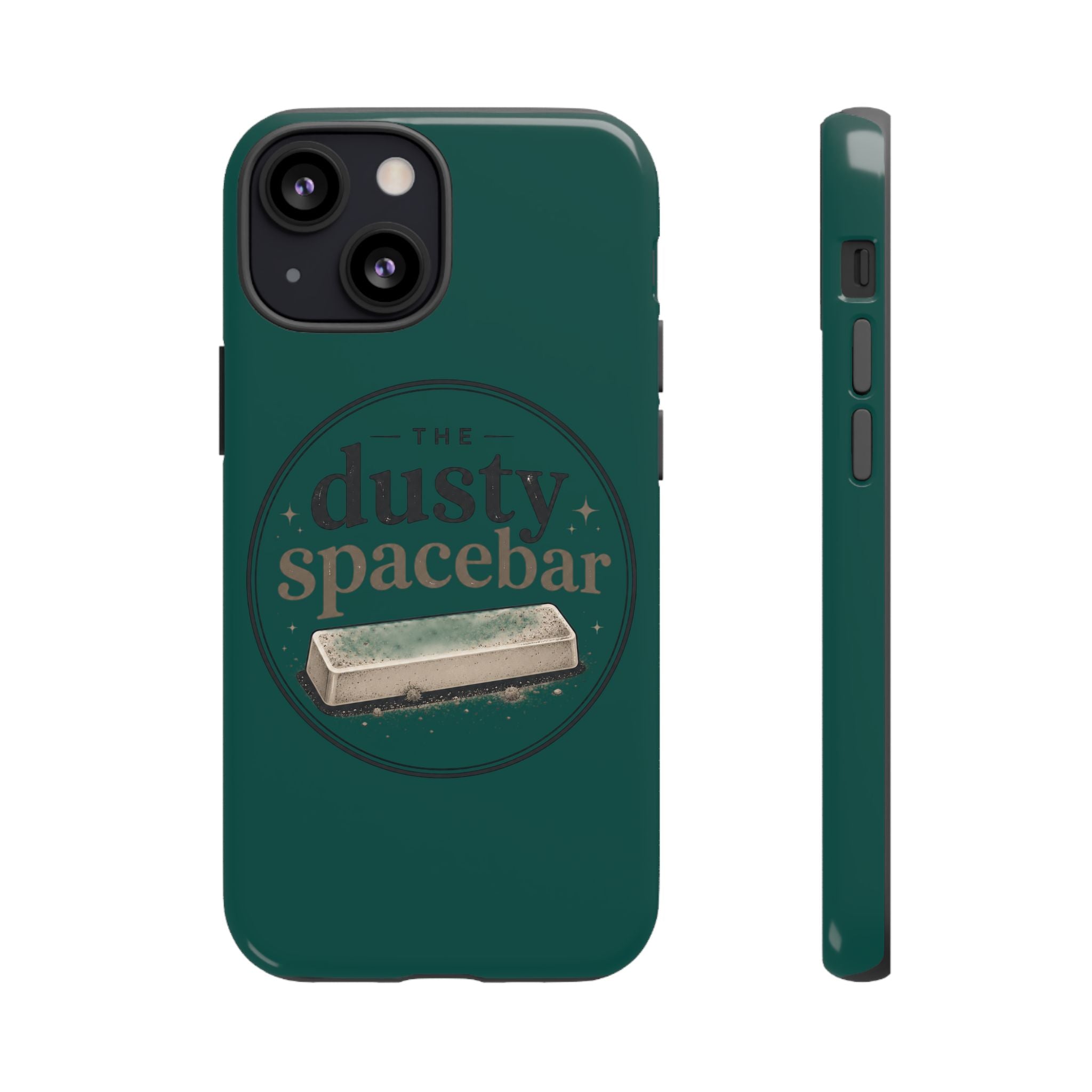 Tough Cases — Rugged Green “dusty spacebar” Phone Case