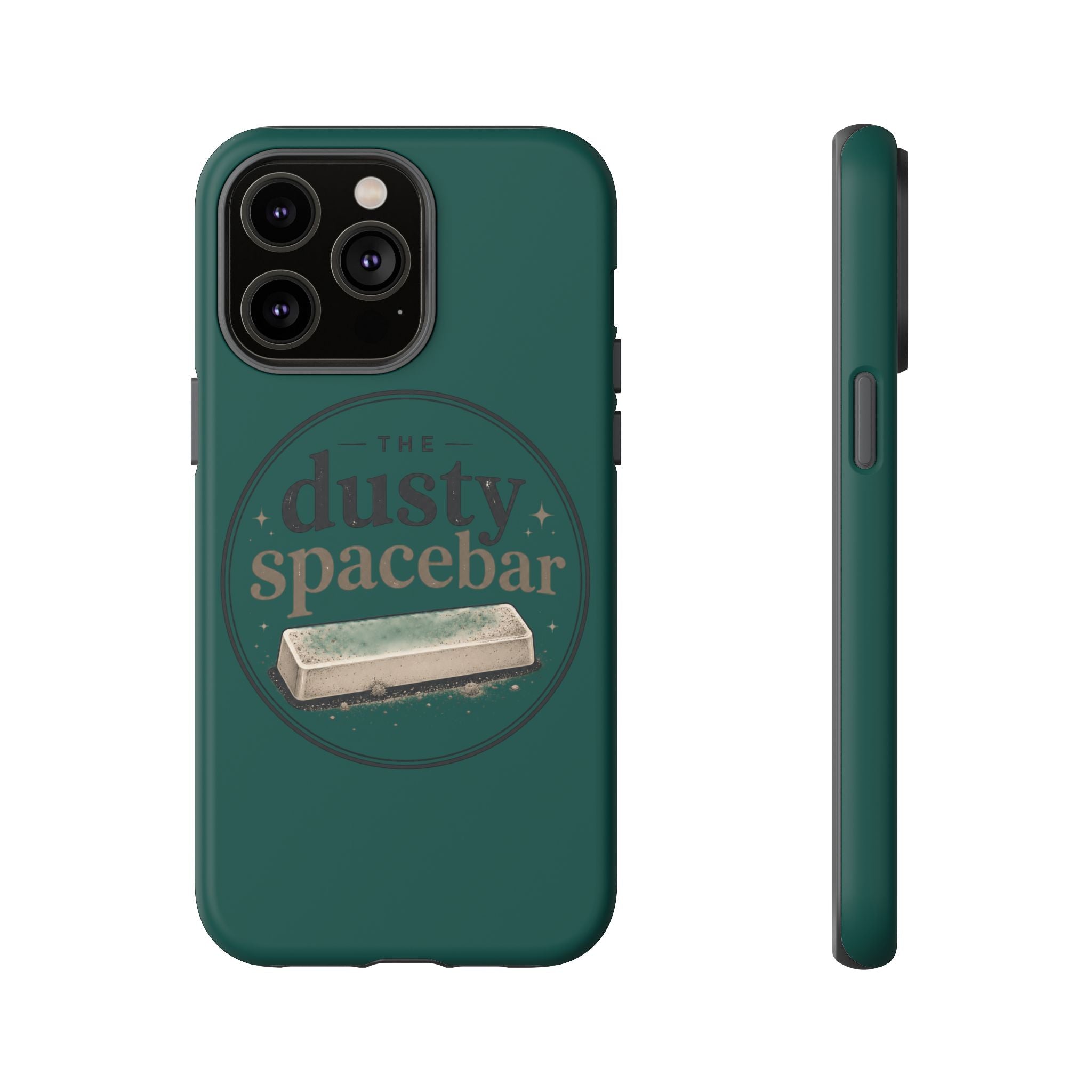 Tough Cases — Rugged Green “dusty spacebar” Phone Case