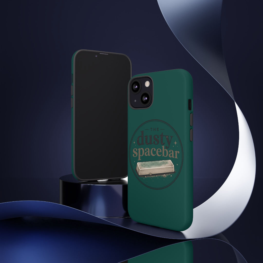 Tough Cases — Rugged Green “dusty spacebar” Phone Case