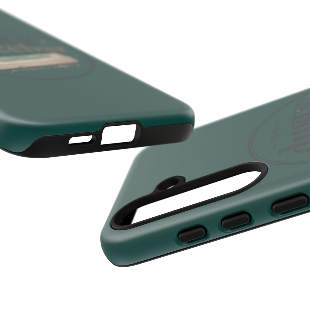 Tough Cases — Rugged Green “dusty spacebar” Phone Case