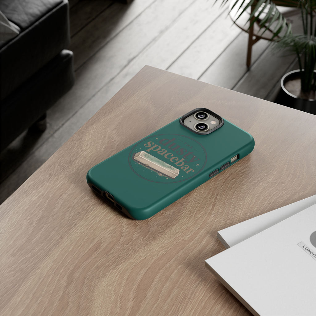 Tough Cases — Rugged Green “dusty spacebar” Phone Case