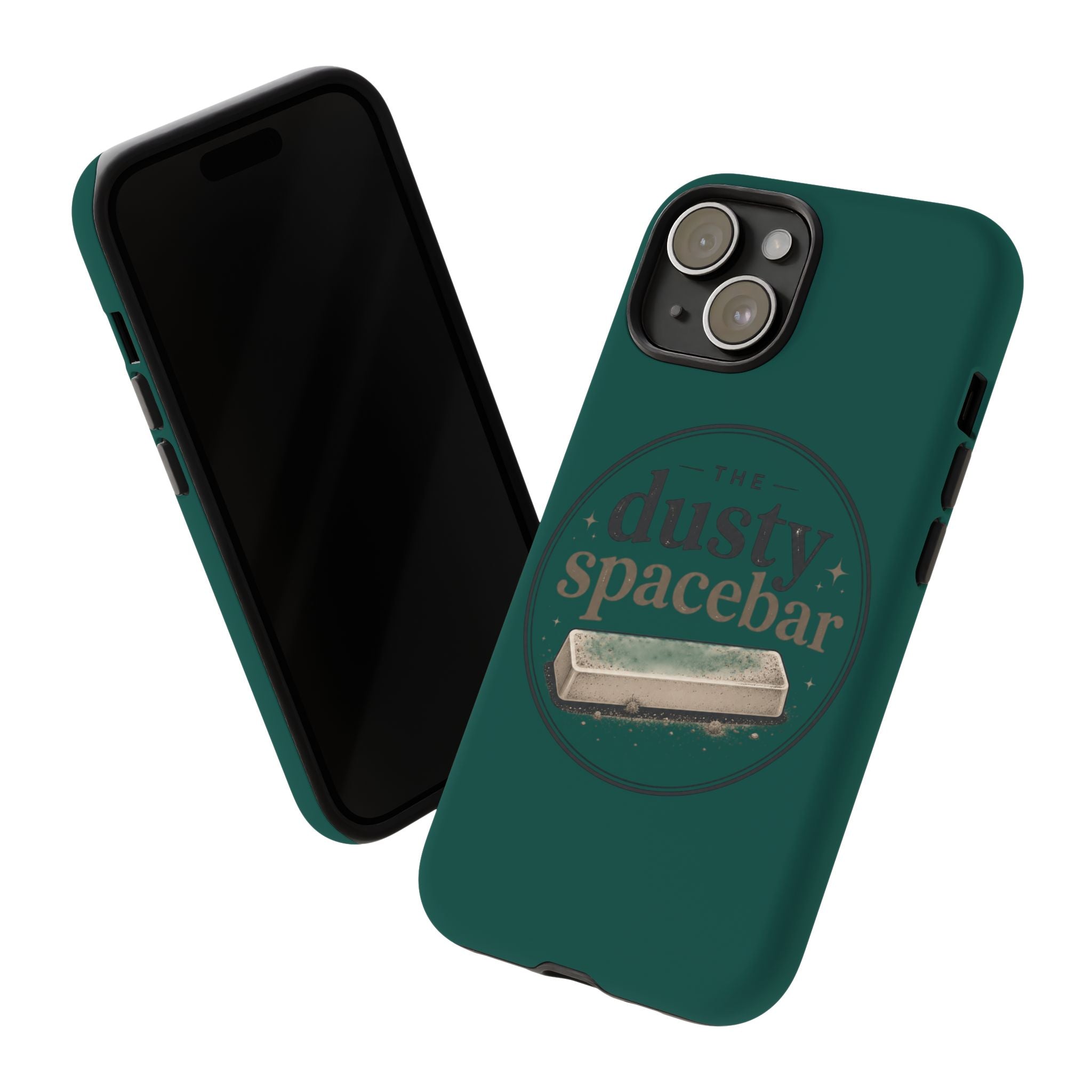 Tough Cases — Rugged Green “dusty spacebar” Phone Case