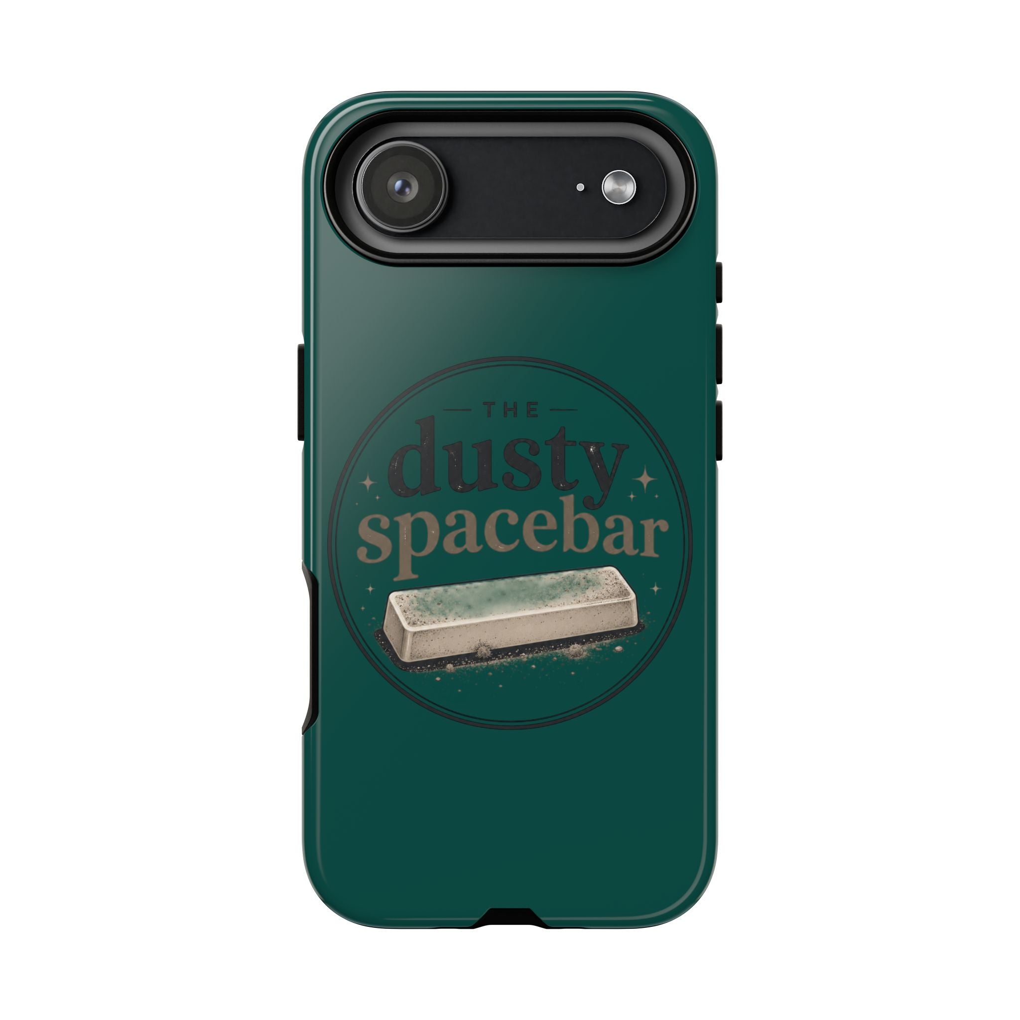 Tough Cases — Rugged Green “dusty spacebar” Phone Case