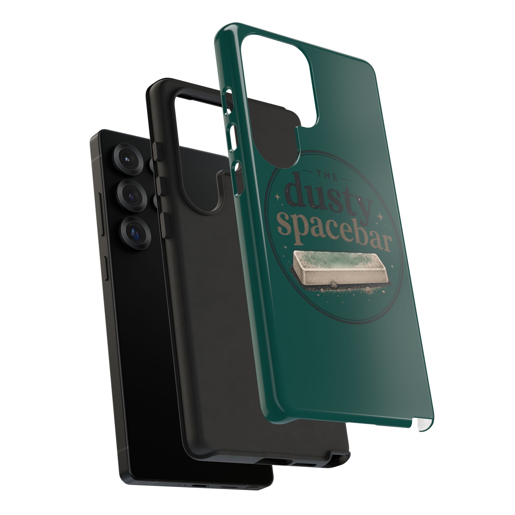 Tough Cases — Rugged Green “dusty spacebar” Phone Case
