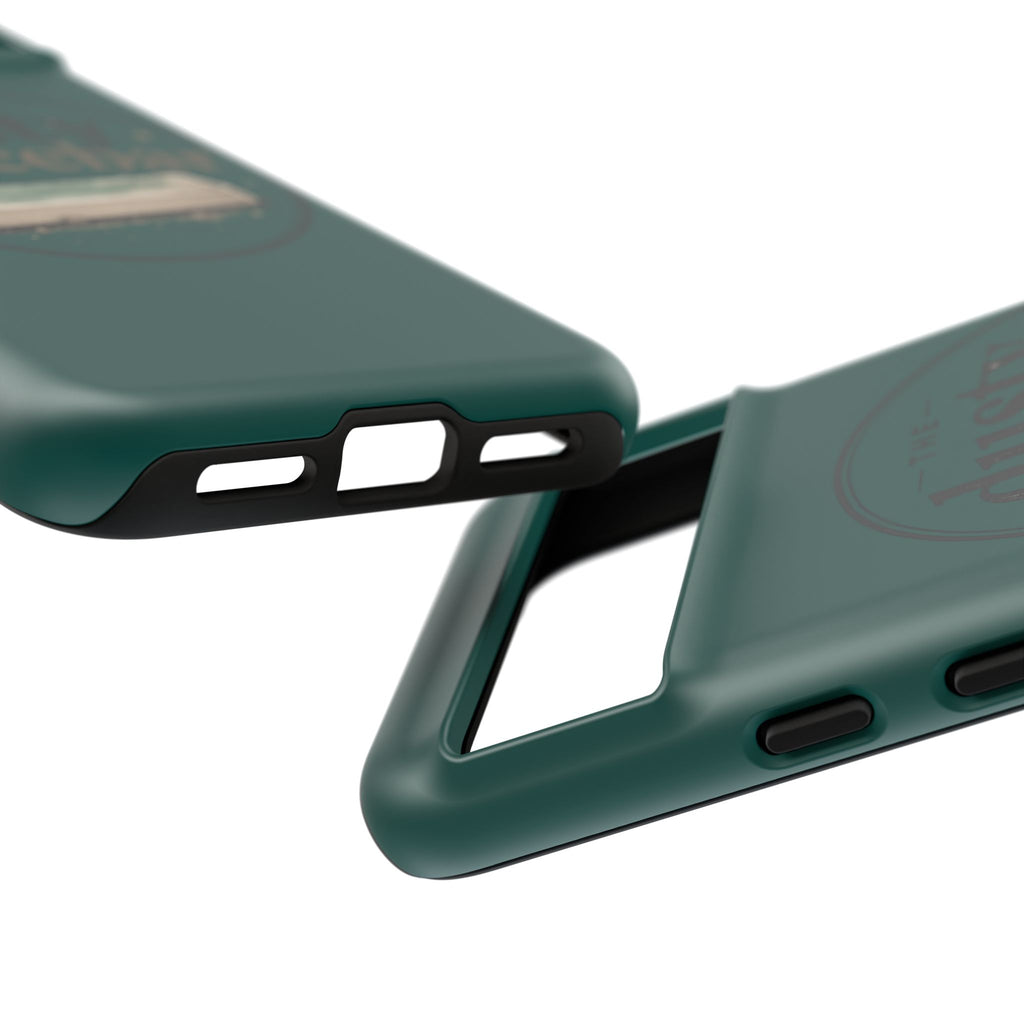 Tough Cases — Rugged Green “dusty spacebar” Phone Case