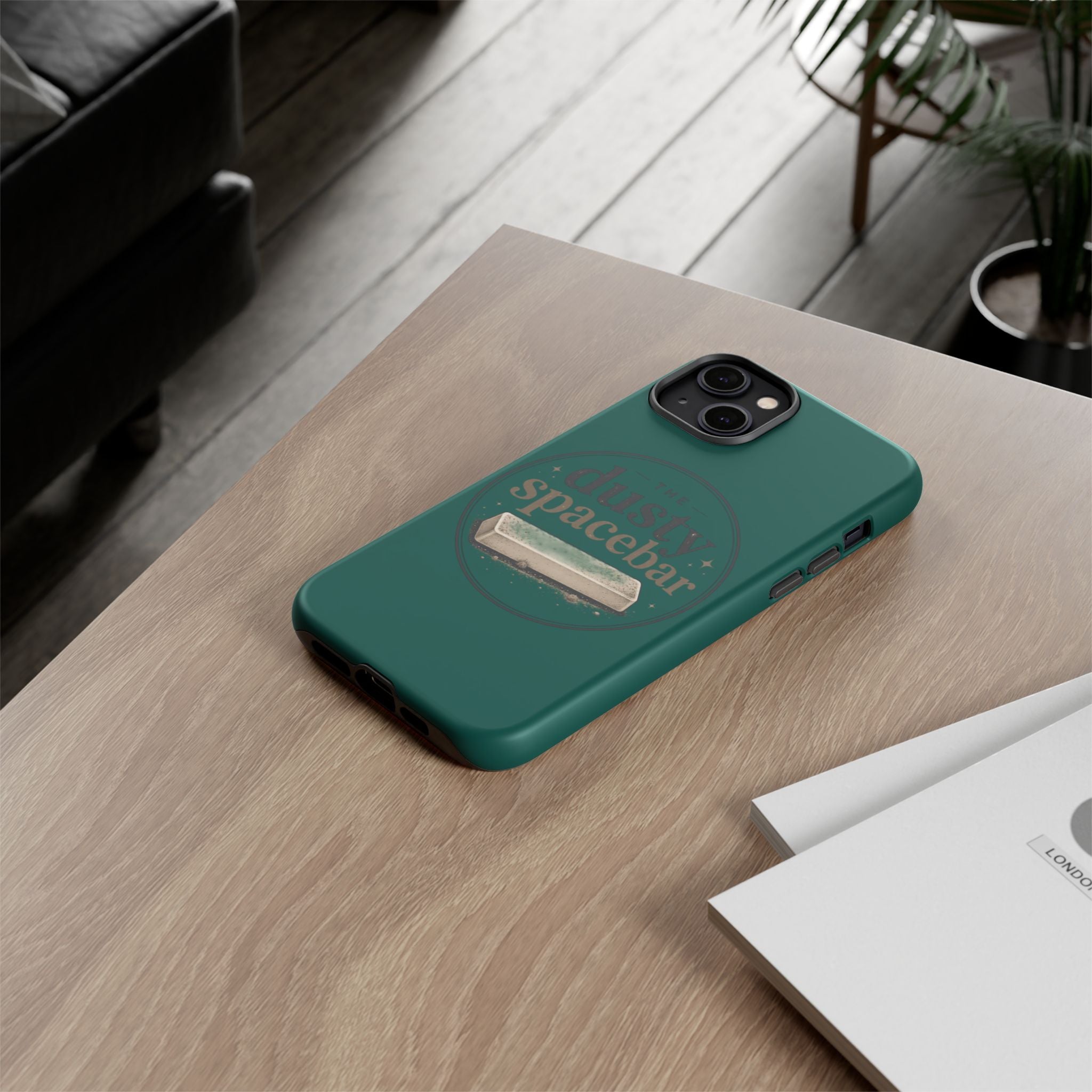 Tough Cases — Rugged Green “dusty spacebar” Phone Case