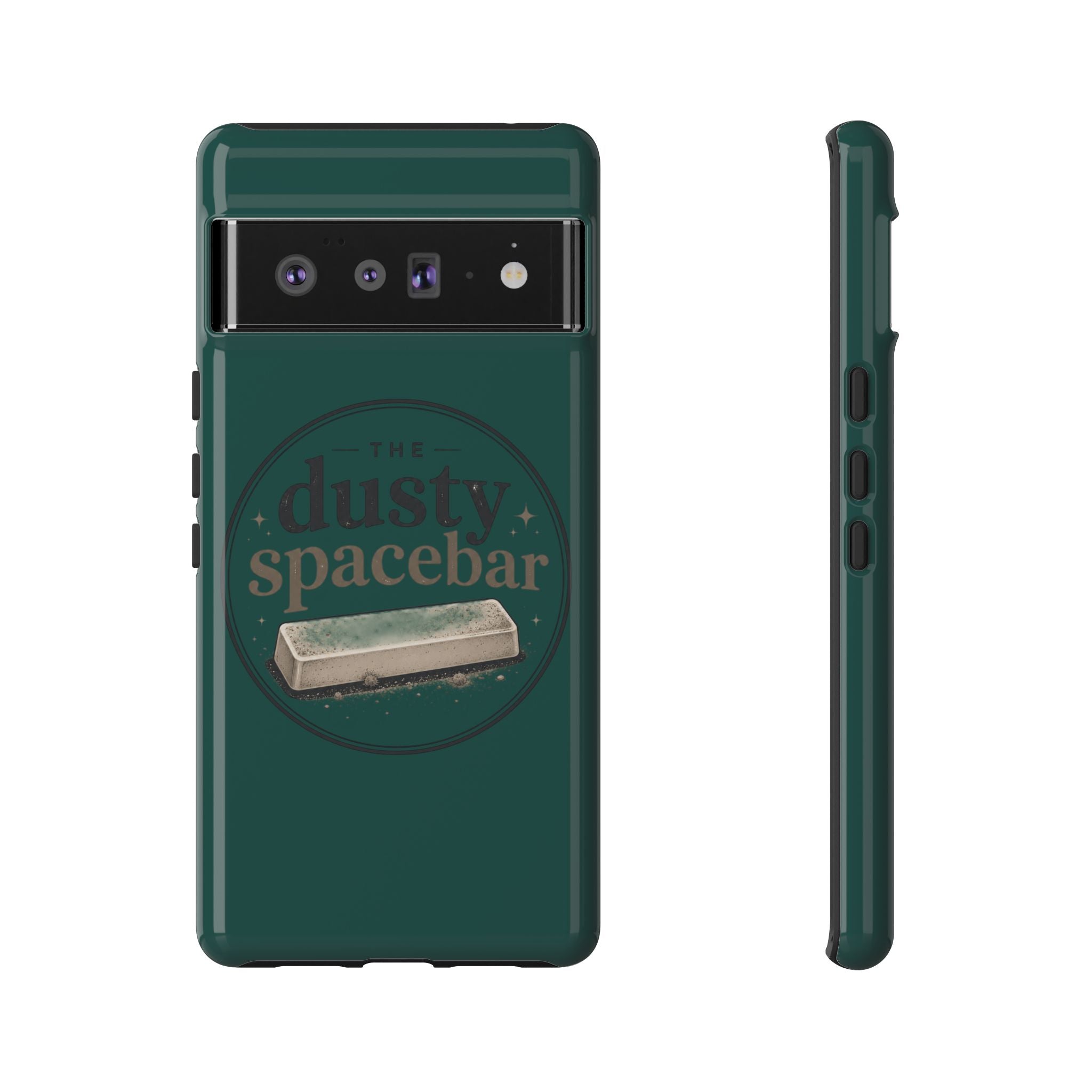 Tough Cases — Rugged Green “dusty spacebar” Phone Case