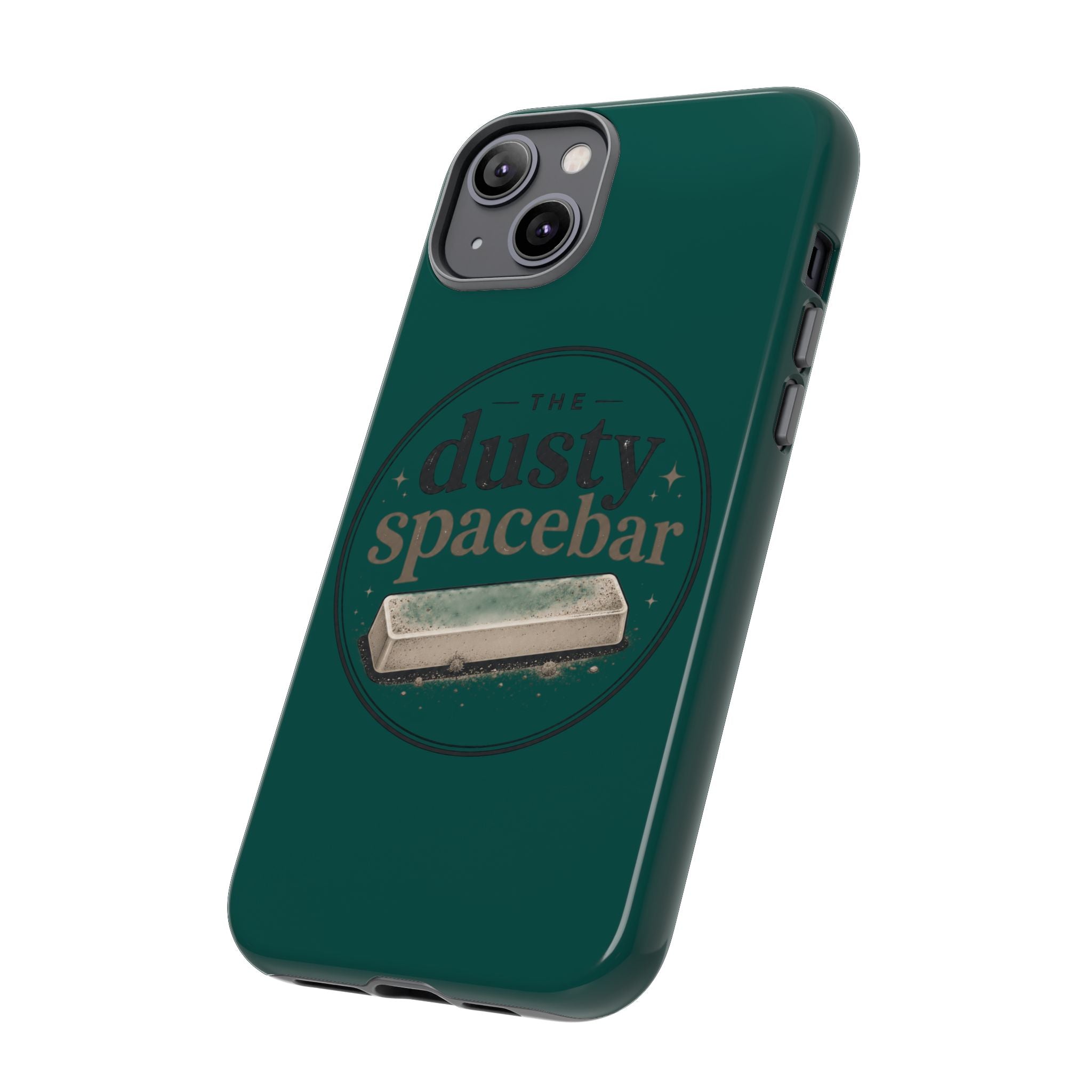 Tough Cases — Rugged Green “dusty spacebar” Phone Case