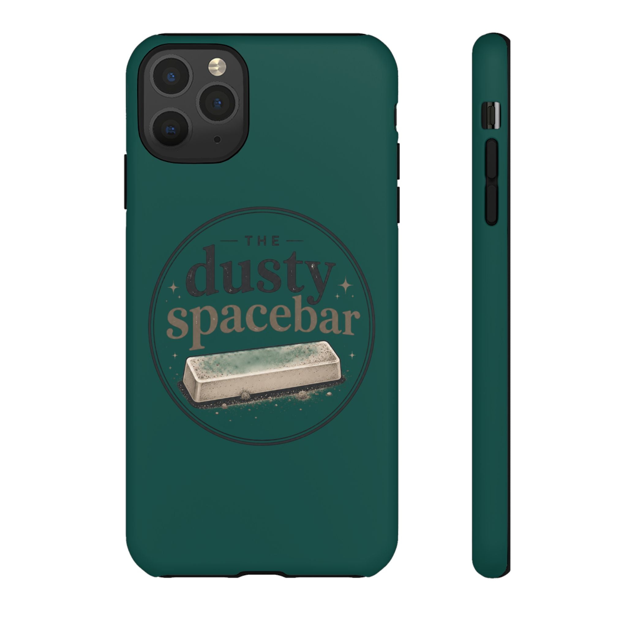 Tough Cases — Rugged Green “dusty spacebar” Phone Case