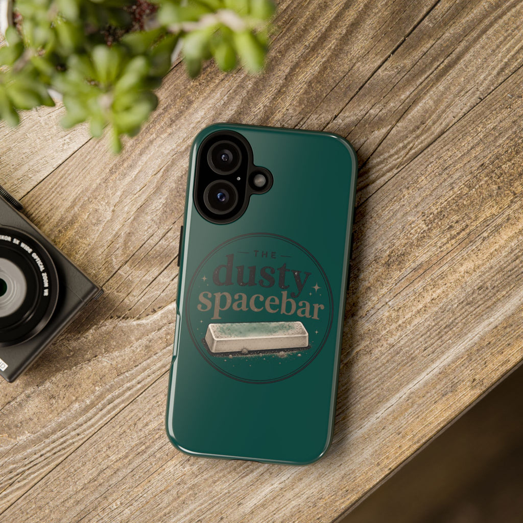 Tough Cases — Rugged Green “dusty spacebar” Phone Case