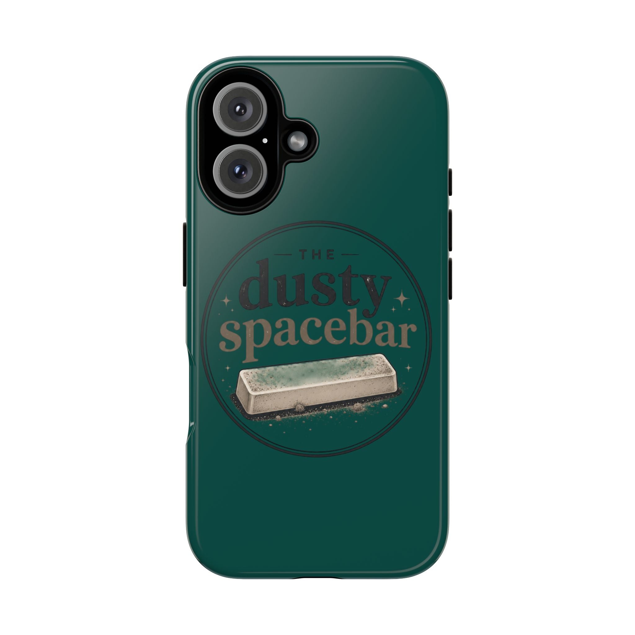 Tough Cases — Rugged Green “dusty spacebar” Phone Case