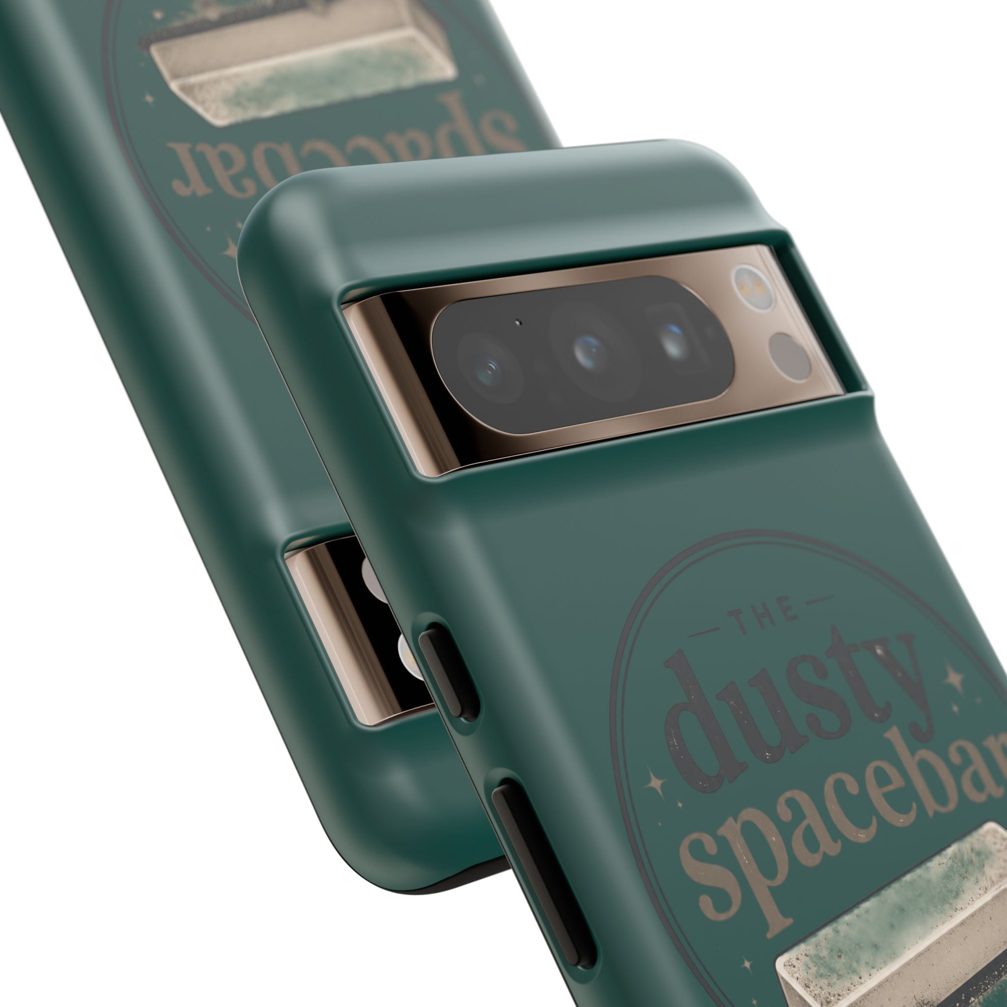 Tough Cases — Rugged Green “dusty spacebar” Phone Case