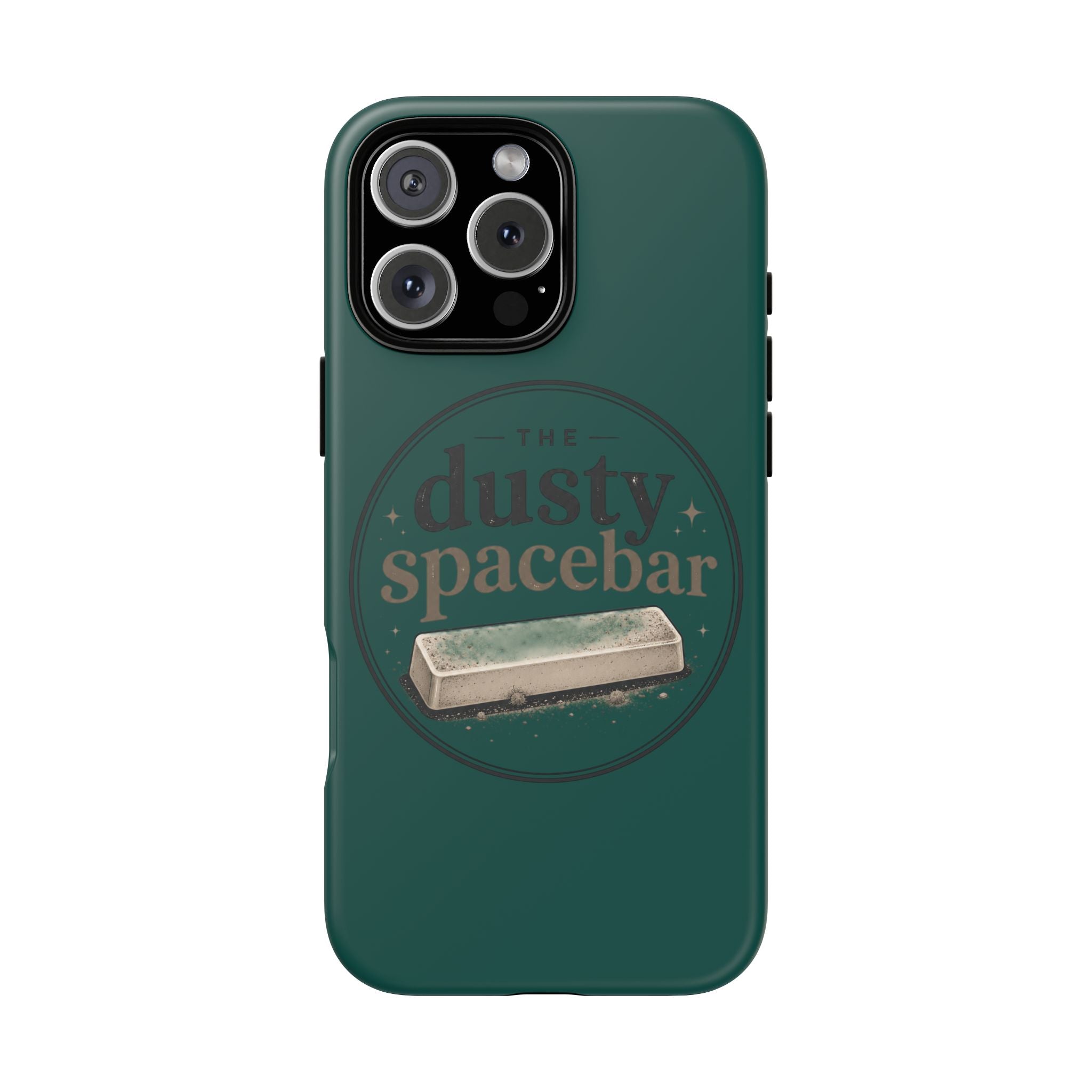 Tough Cases — Rugged Green “dusty spacebar” Phone Case