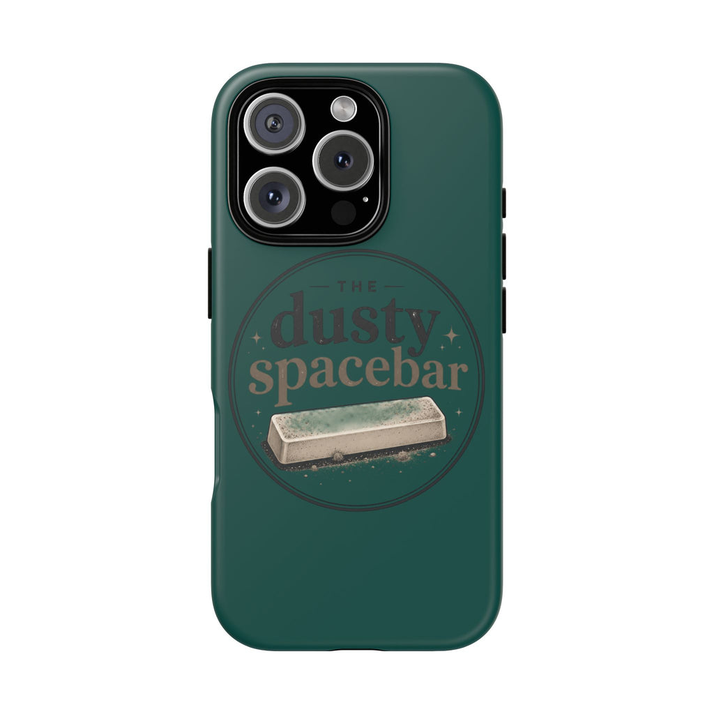 Tough Cases — Rugged Green “dusty spacebar” Phone Case