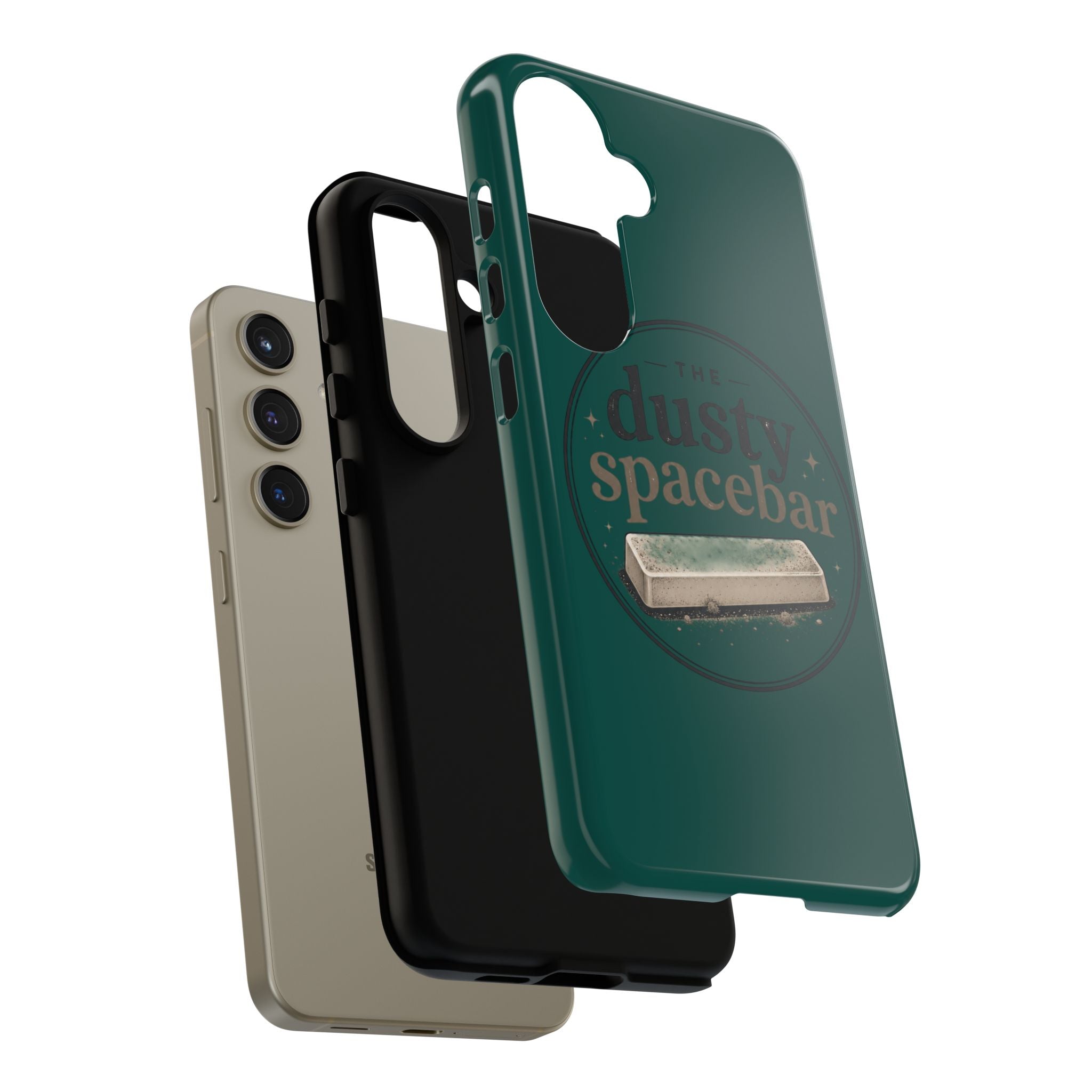Tough Cases — Rugged Green “dusty spacebar” Phone Case