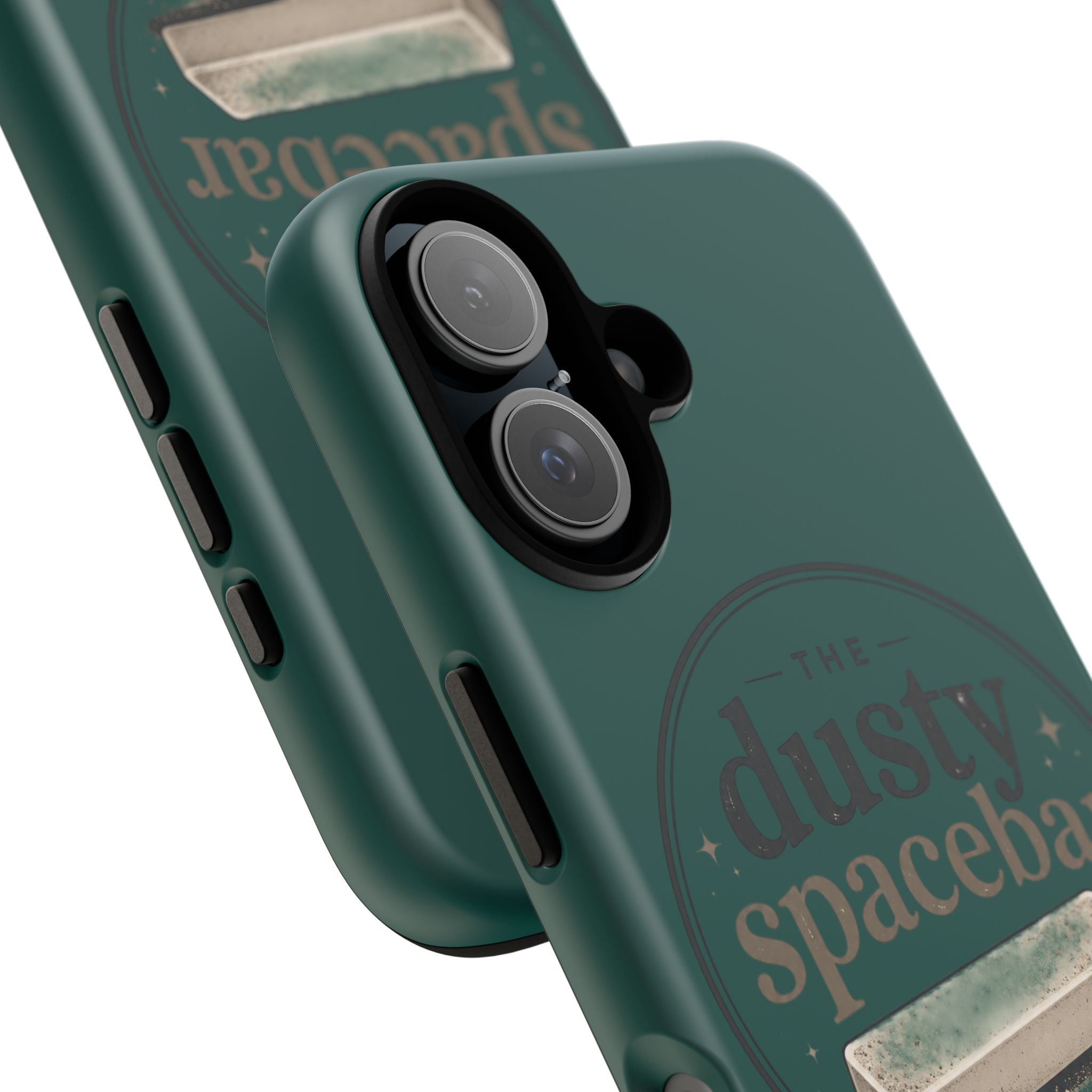 Tough Cases — Rugged Green “dusty spacebar” Phone Case
