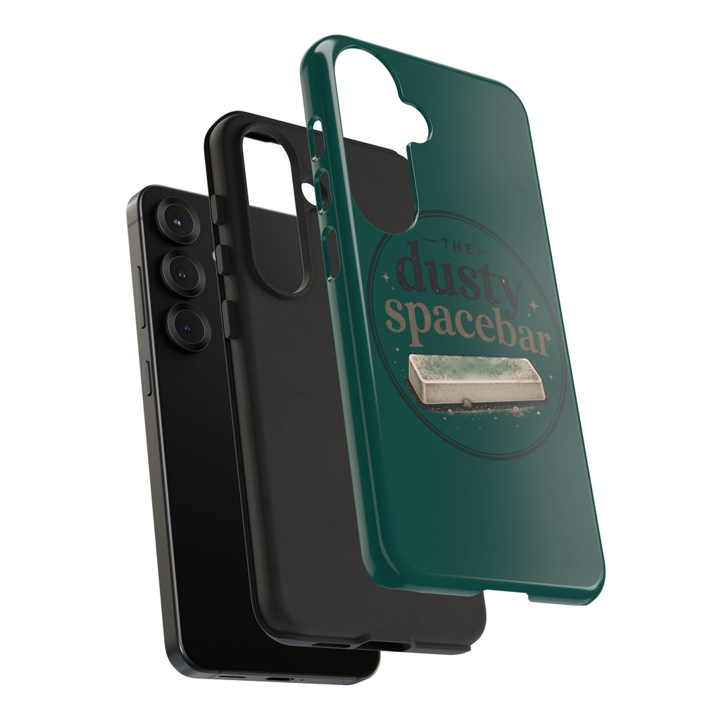 Tough Cases — Rugged Green “dusty spacebar” Phone Case