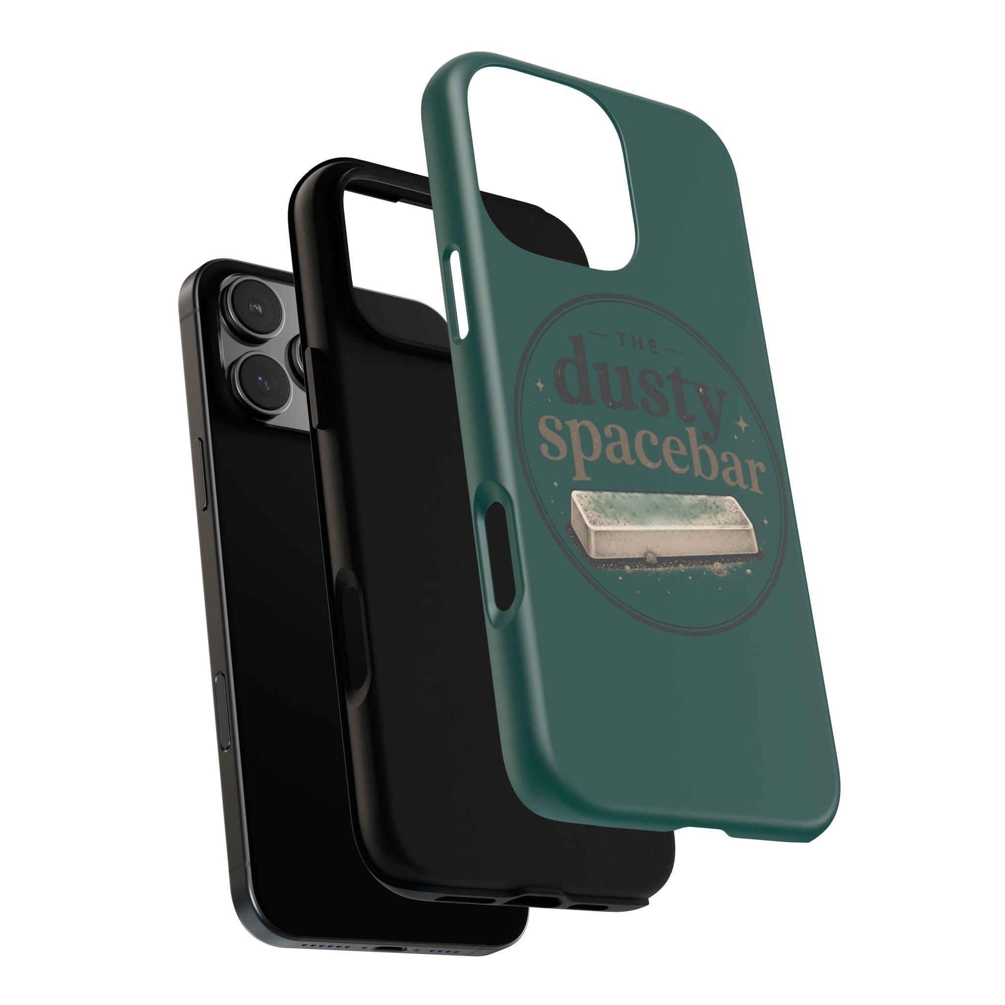 Tough Cases — Rugged Green “dusty spacebar” Phone Case