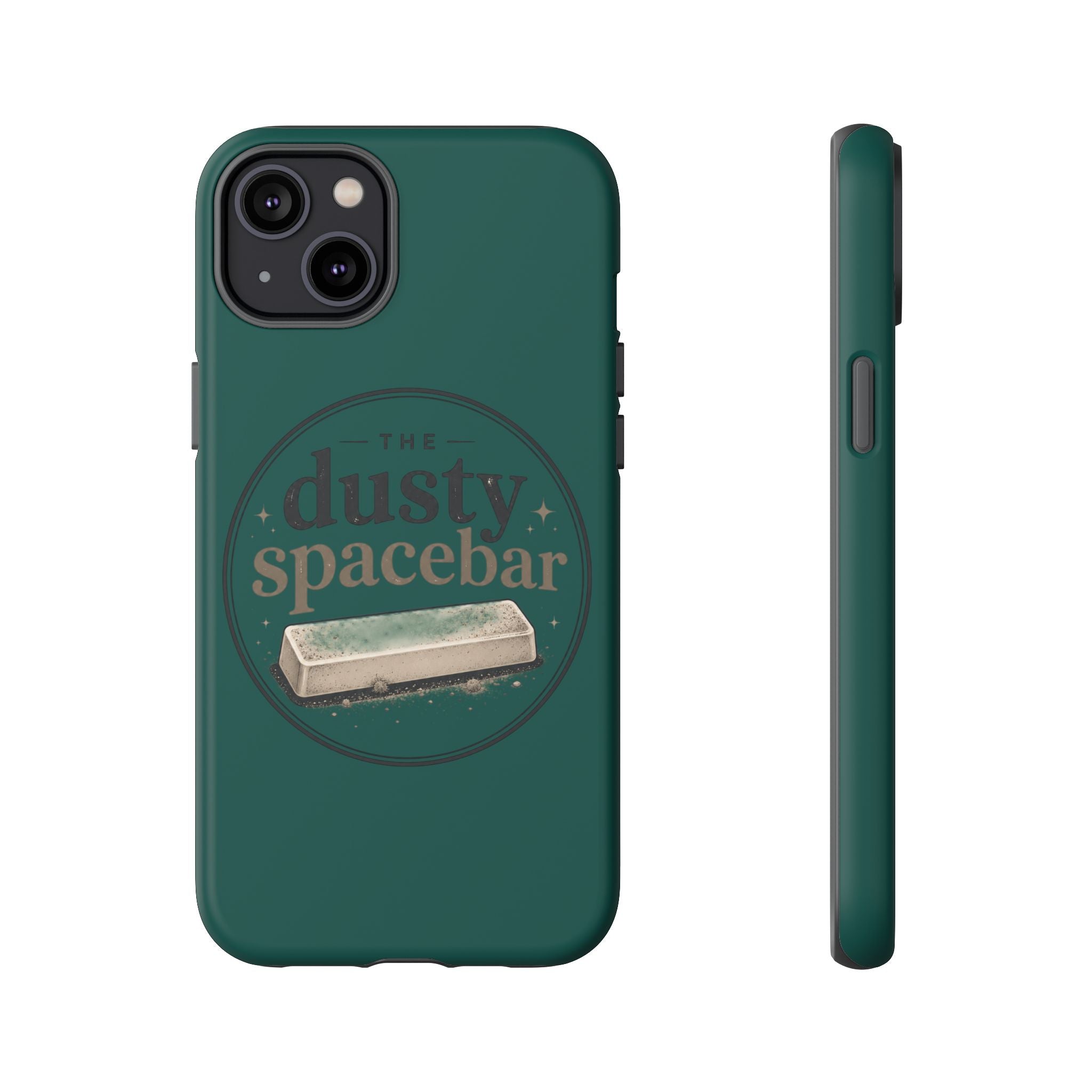 Tough Cases — Rugged Green “dusty spacebar” Phone Case