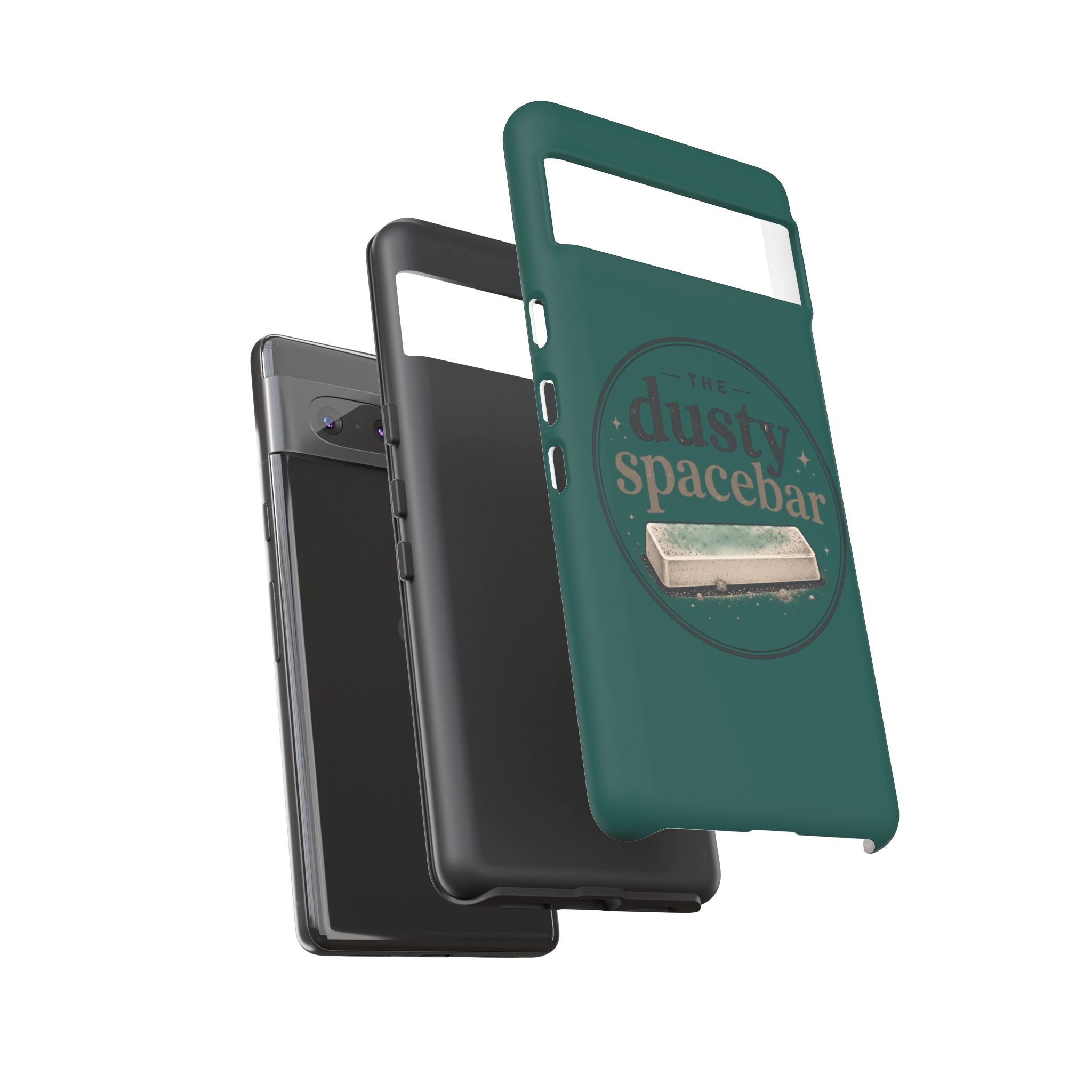 Tough Cases — Rugged Green “dusty spacebar” Phone Case
