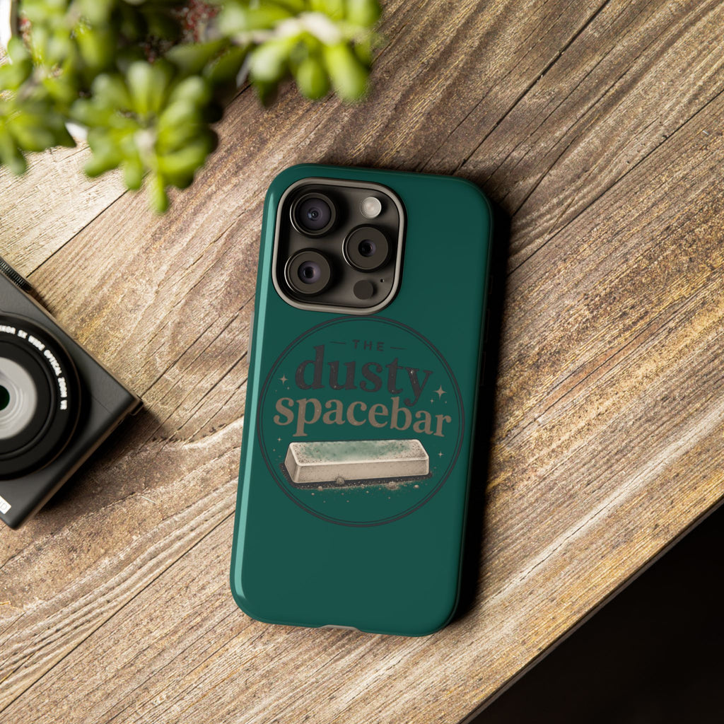 Tough Cases — Rugged Green “dusty spacebar” Phone Case