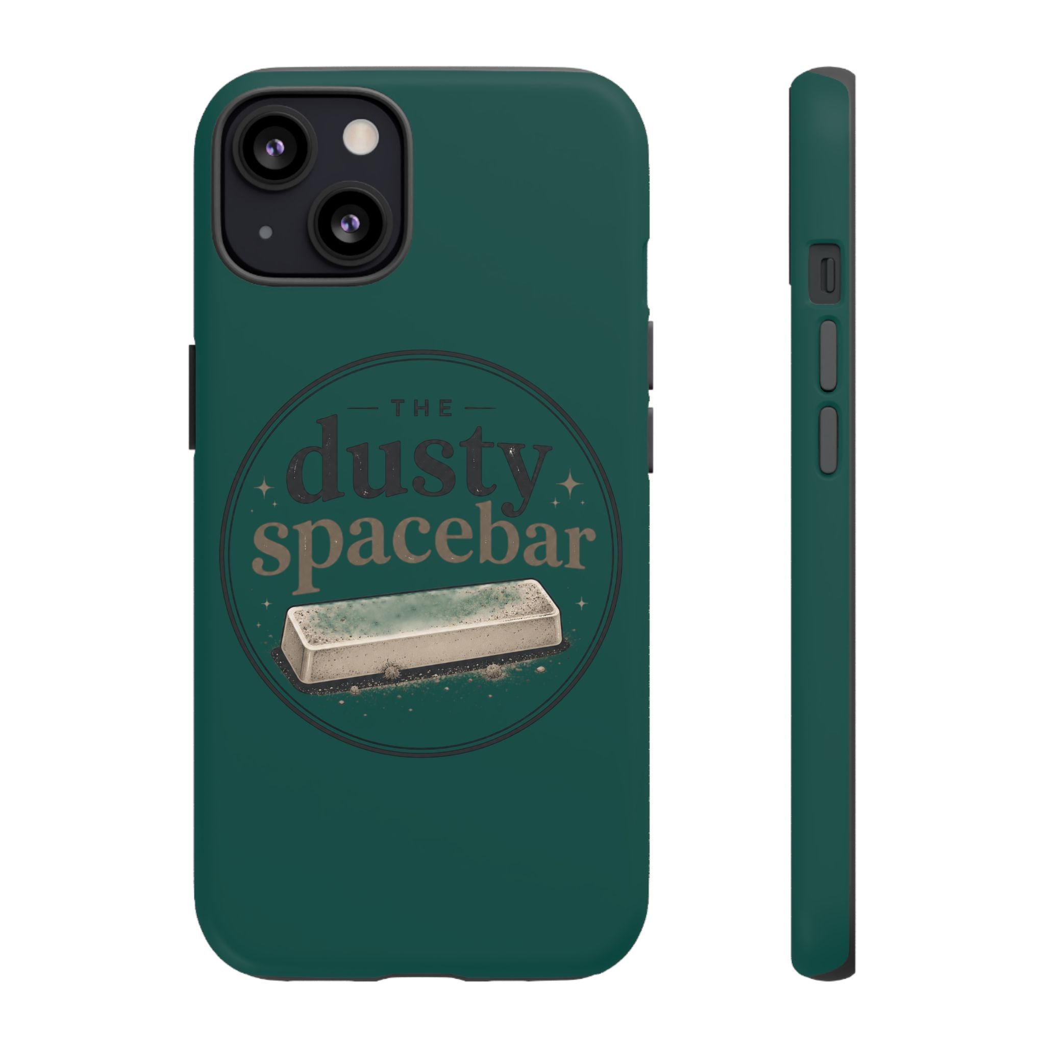 Tough Cases — Rugged Green “dusty spacebar” Phone Case