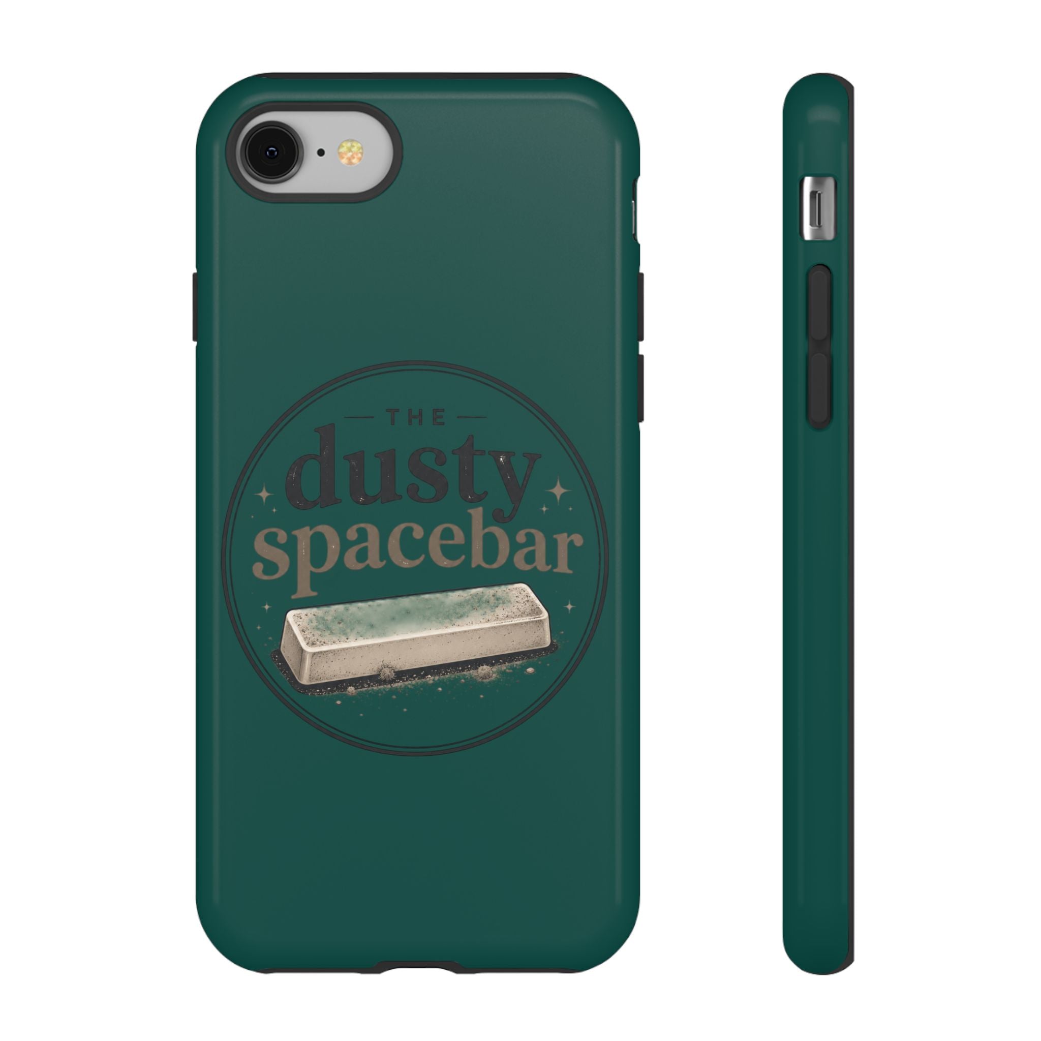 Tough Cases — Rugged Green “dusty spacebar” Phone Case