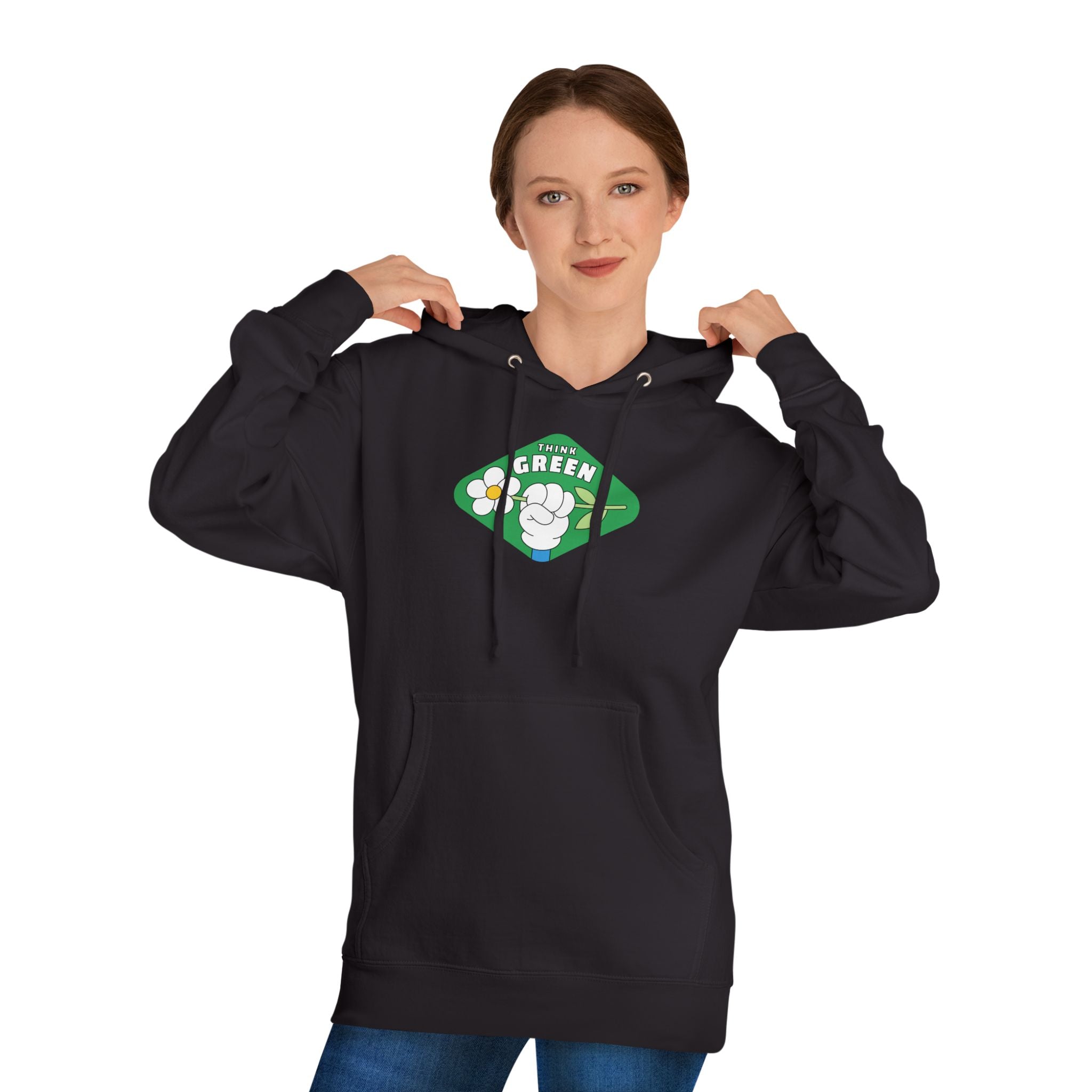 Green Fist Hoodie - "The Green" Eco Unity Graphic Pullover