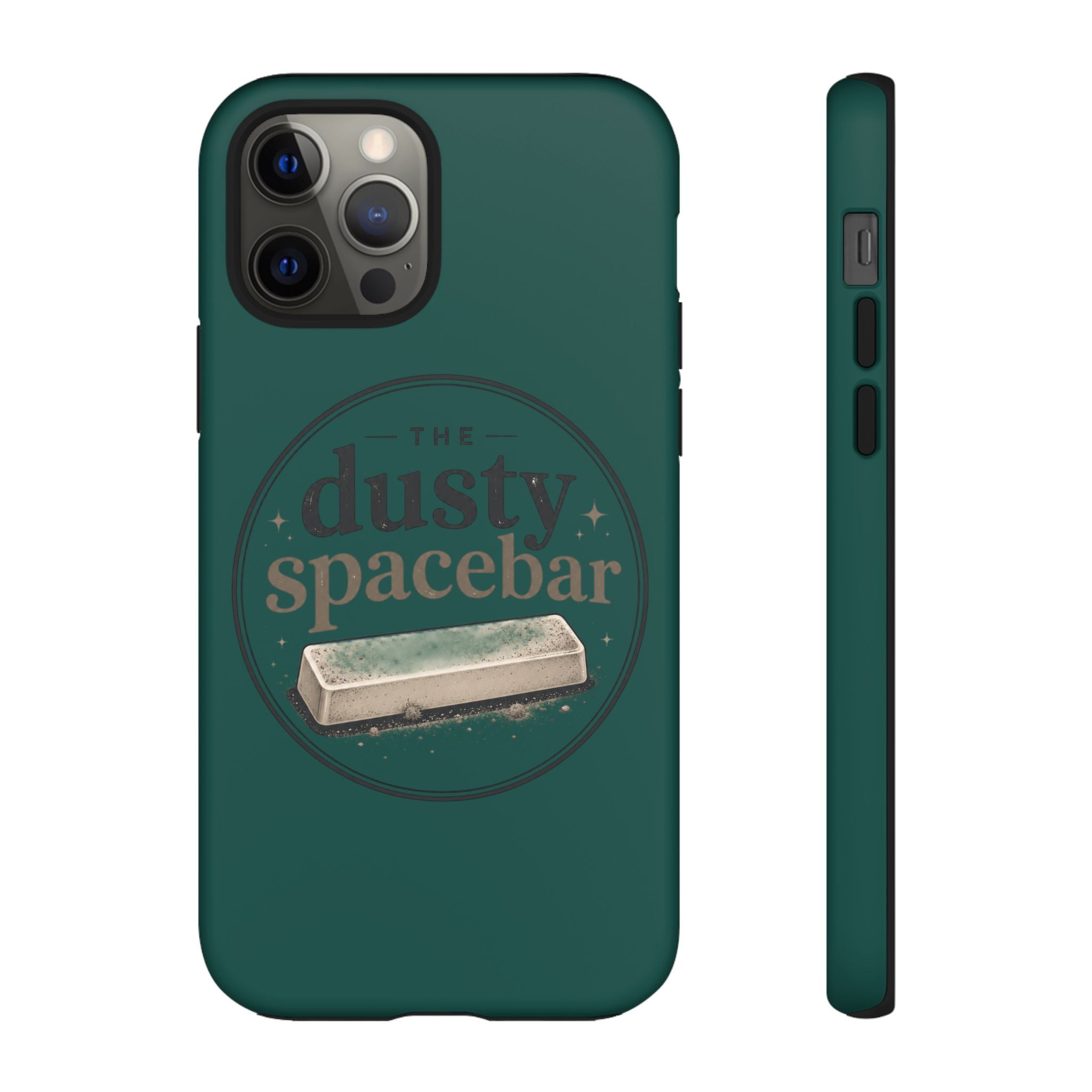 Tough Cases — Rugged Green “dusty spacebar” Phone Case