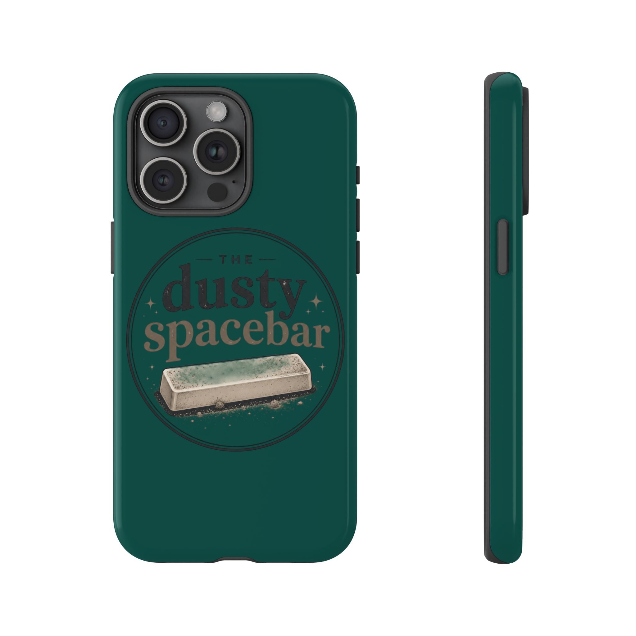 Tough Cases — Rugged Green “dusty spacebar” Phone Case