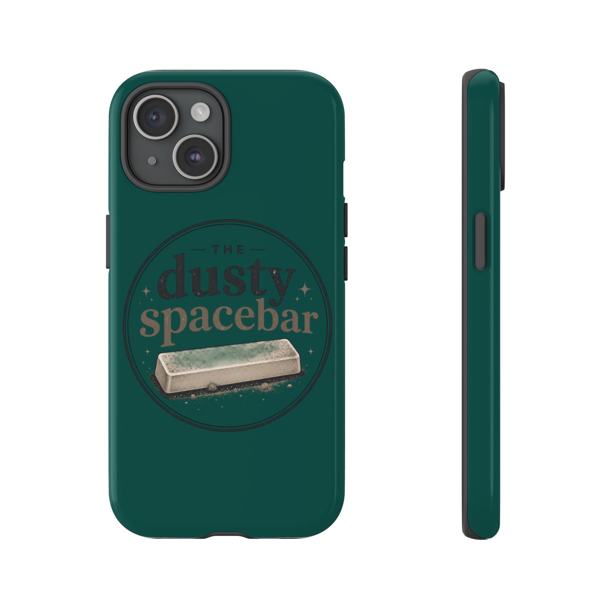 Tough Cases — Rugged Green “dusty spacebar” Phone Case