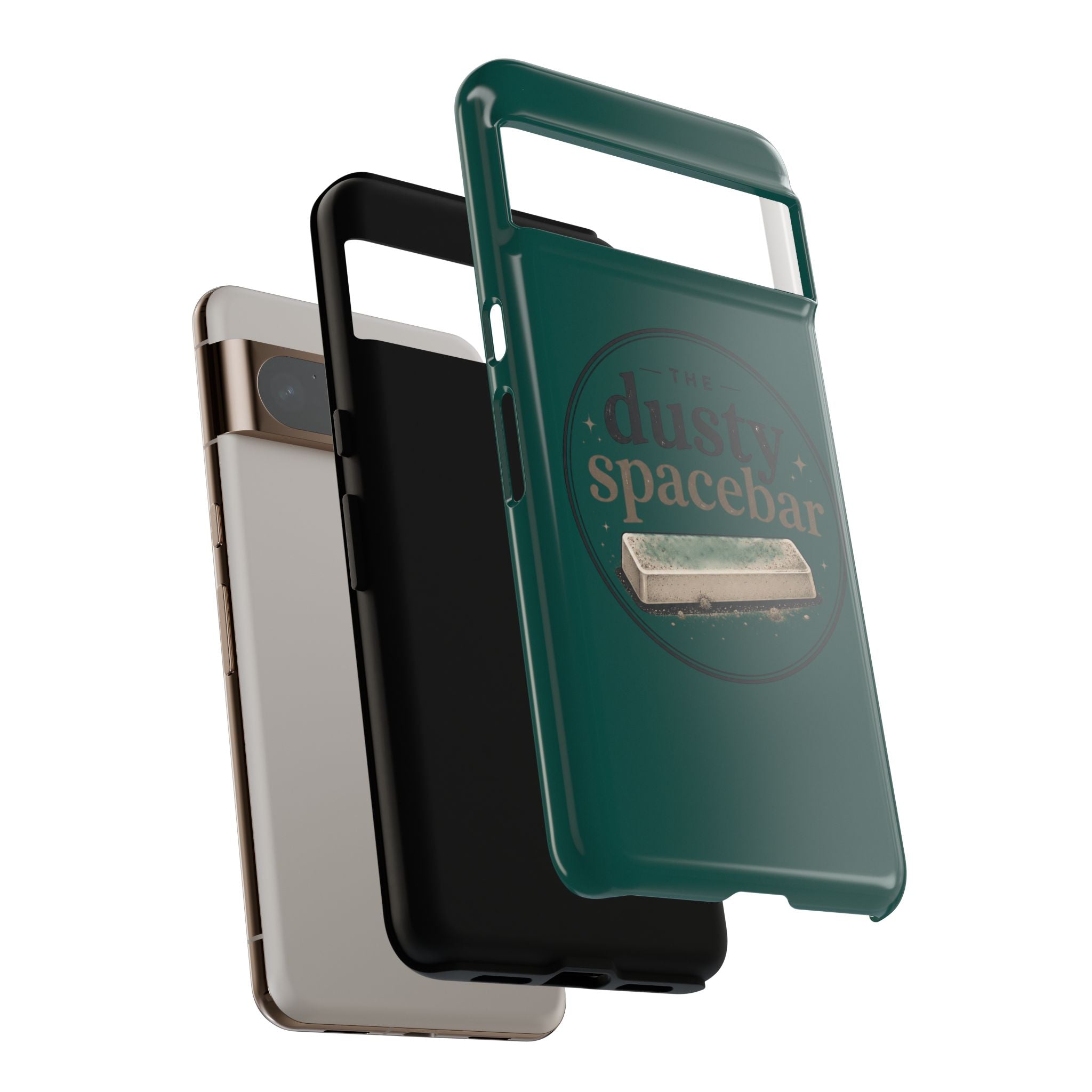 Tough Cases — Rugged Green “dusty spacebar” Phone Case