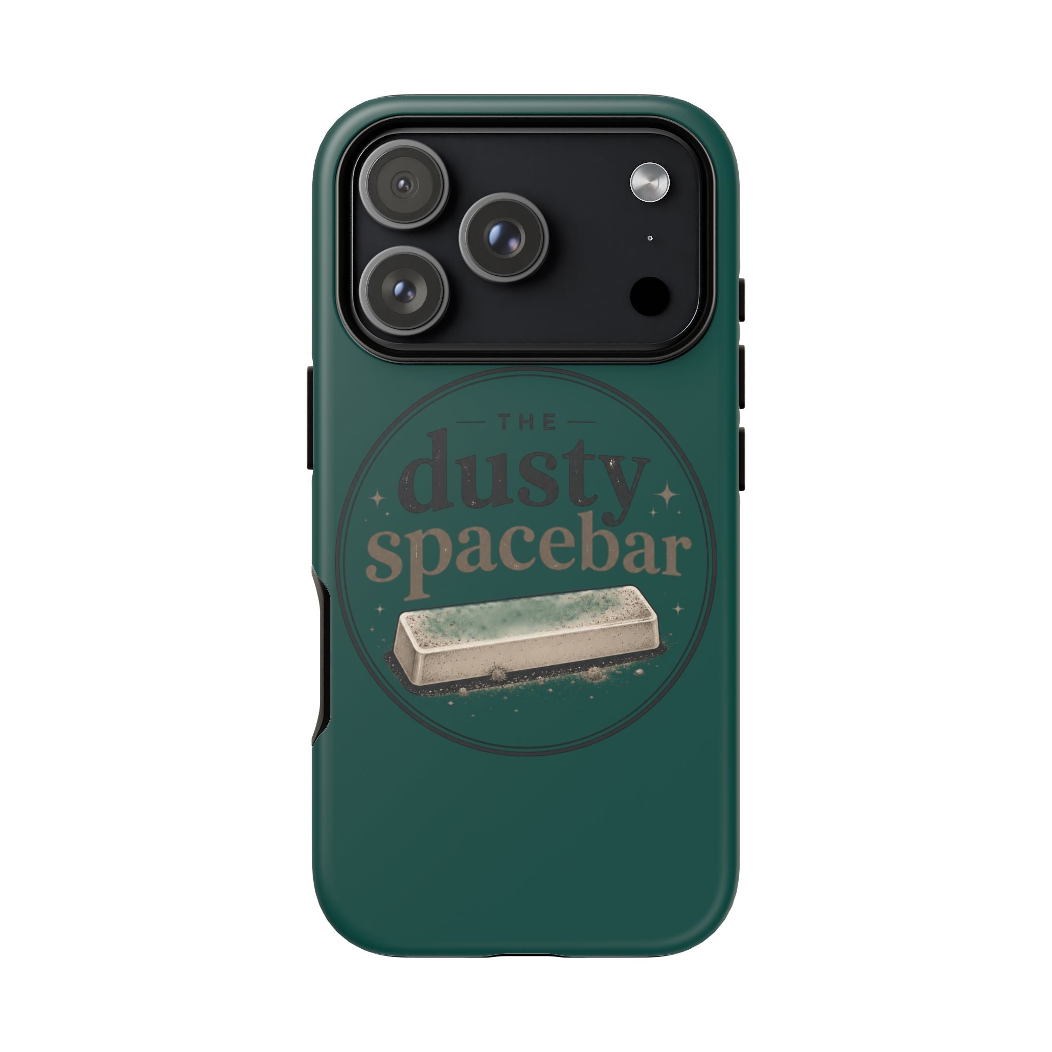 Tough Cases — Rugged Green “dusty spacebar” Phone Case