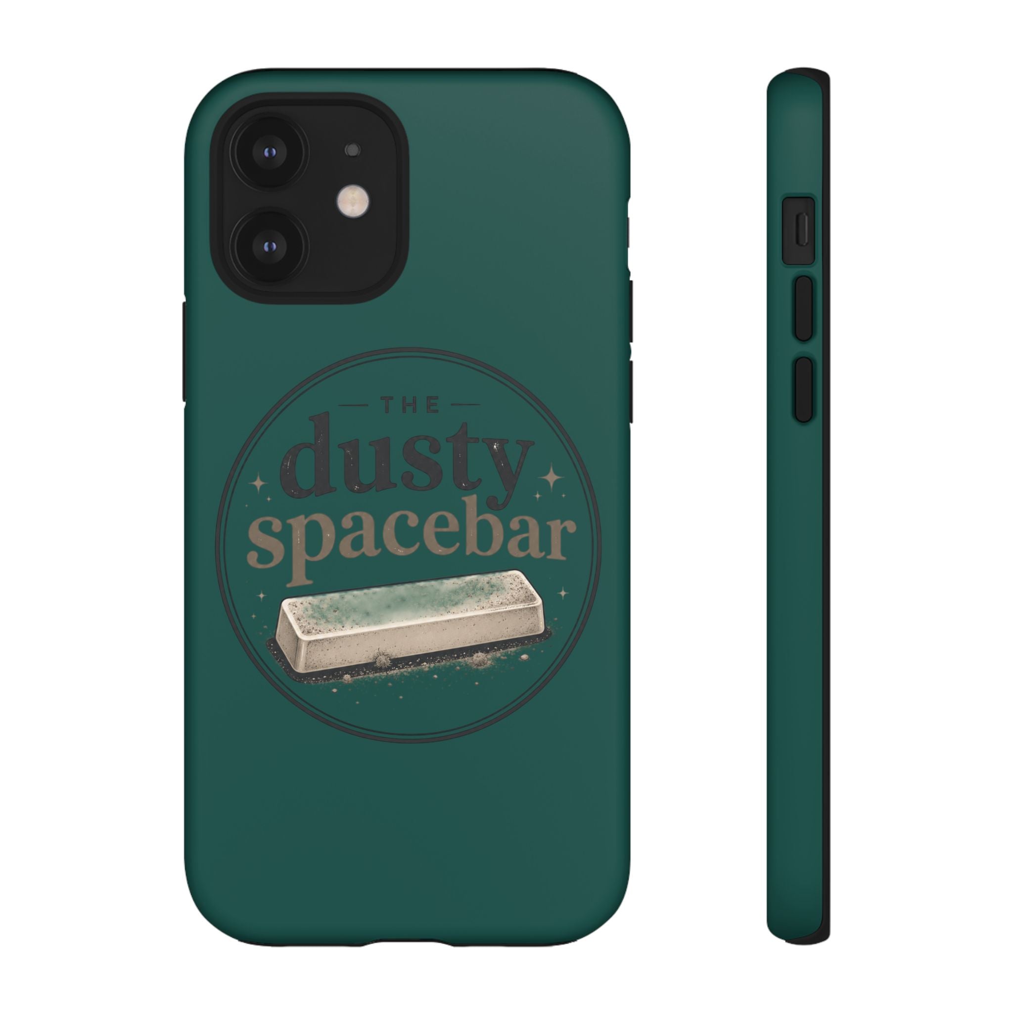 Tough Cases — Rugged Green “dusty spacebar” Phone Case