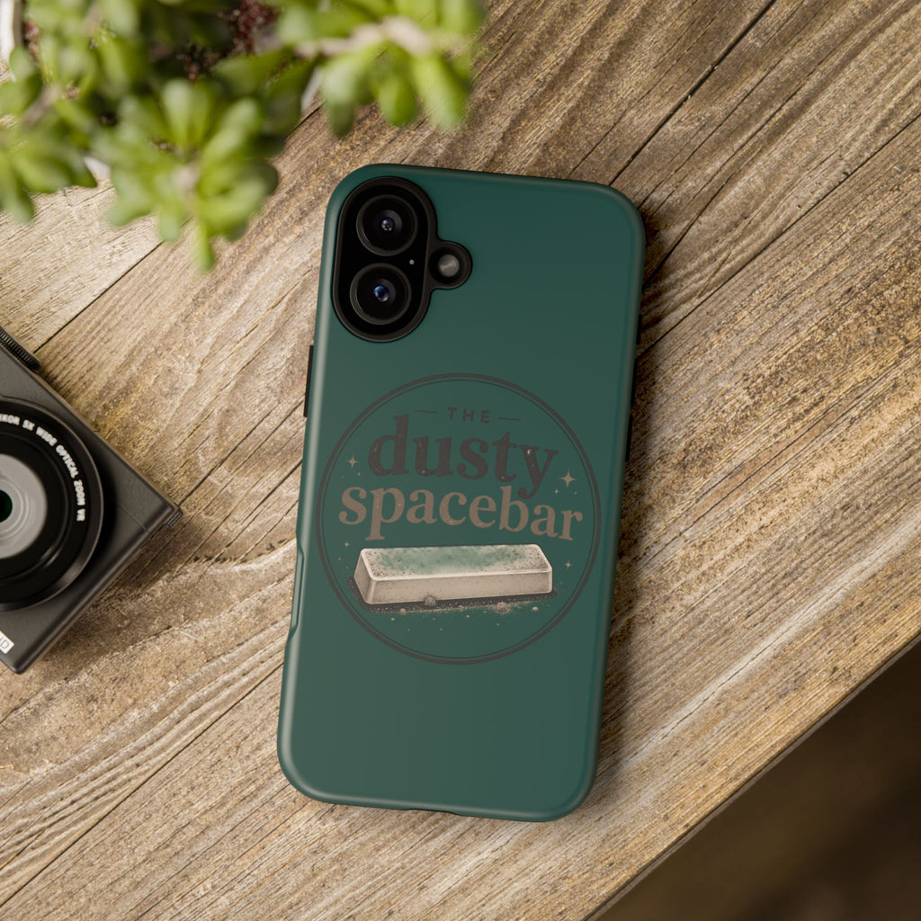 Tough Cases — Rugged Green “dusty spacebar” Phone Case