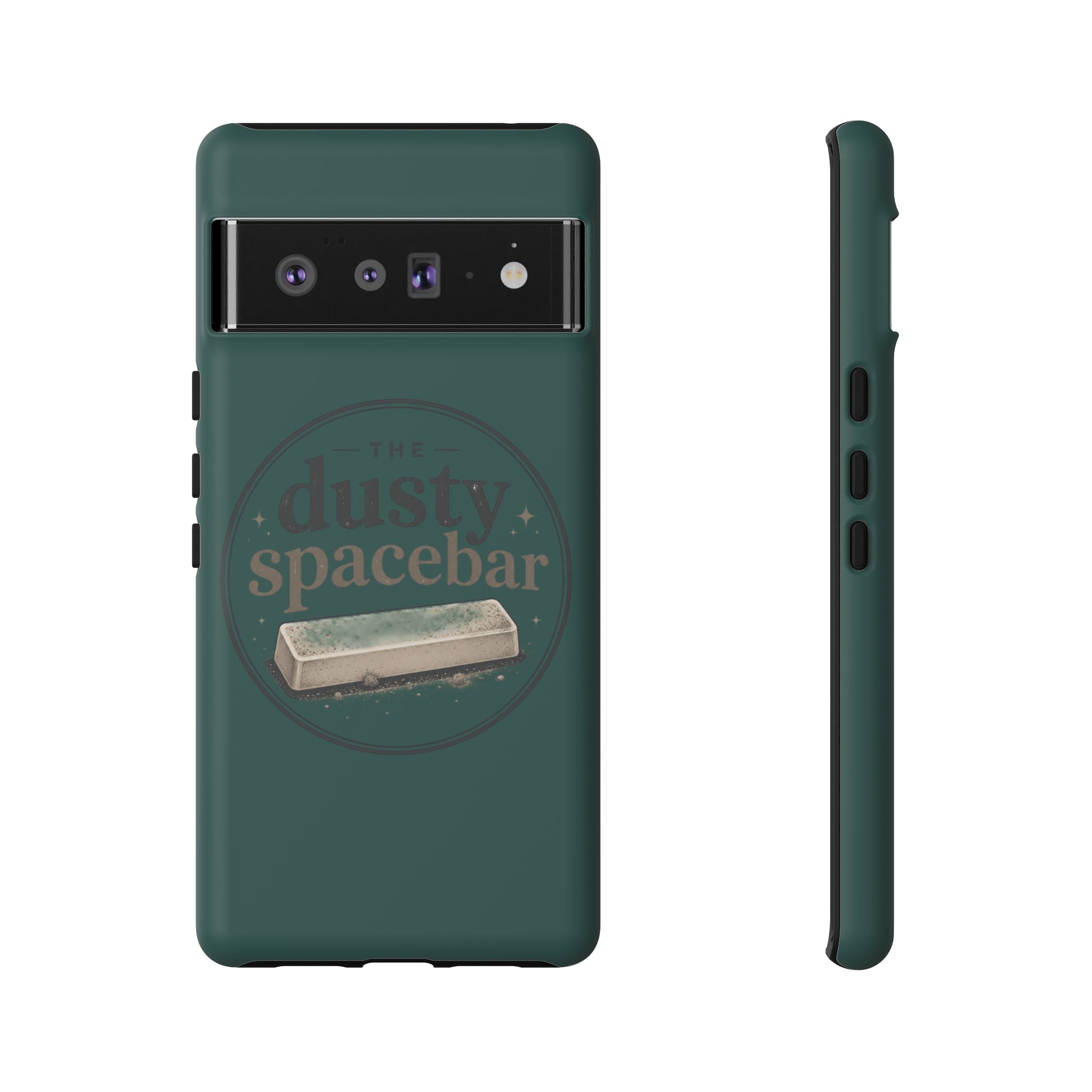 Tough Cases — Rugged Green “dusty spacebar” Phone Case