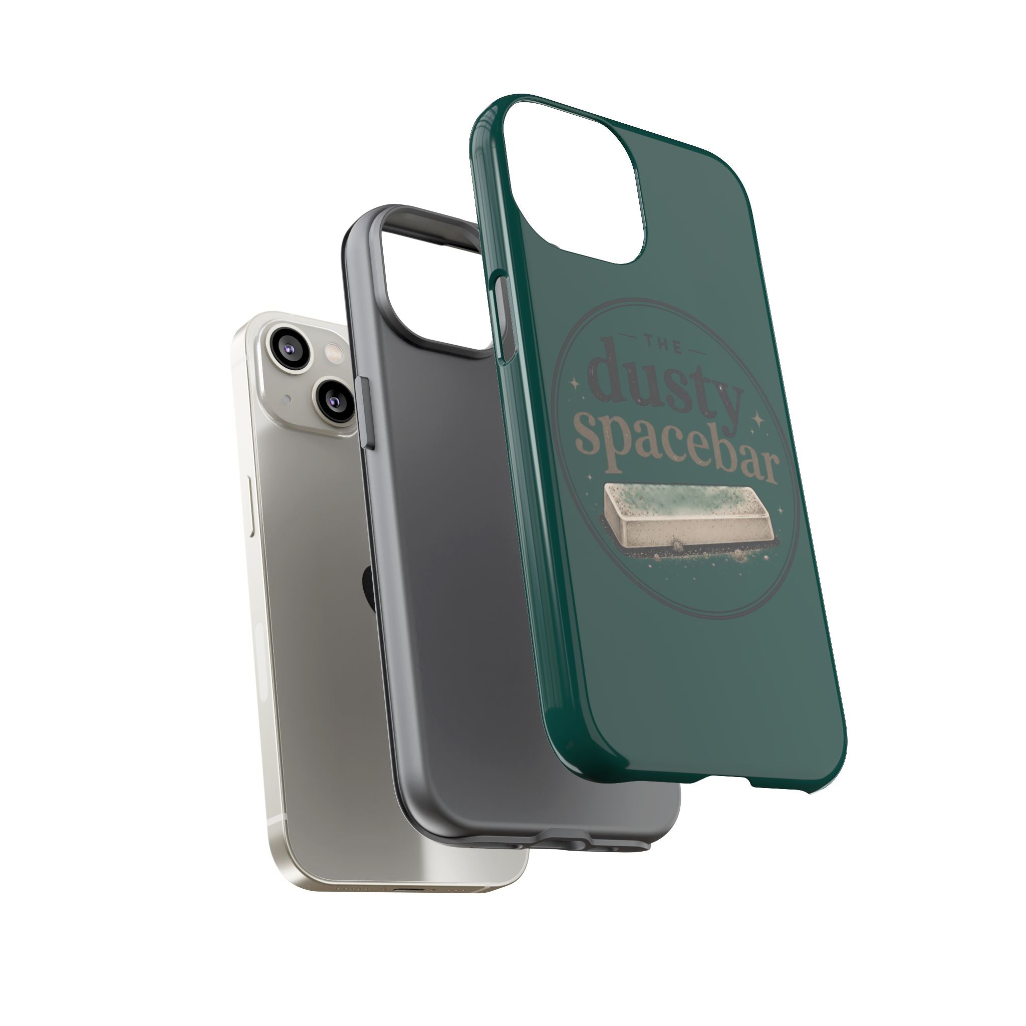 Tough Cases — Rugged Green “dusty spacebar” Phone Case
