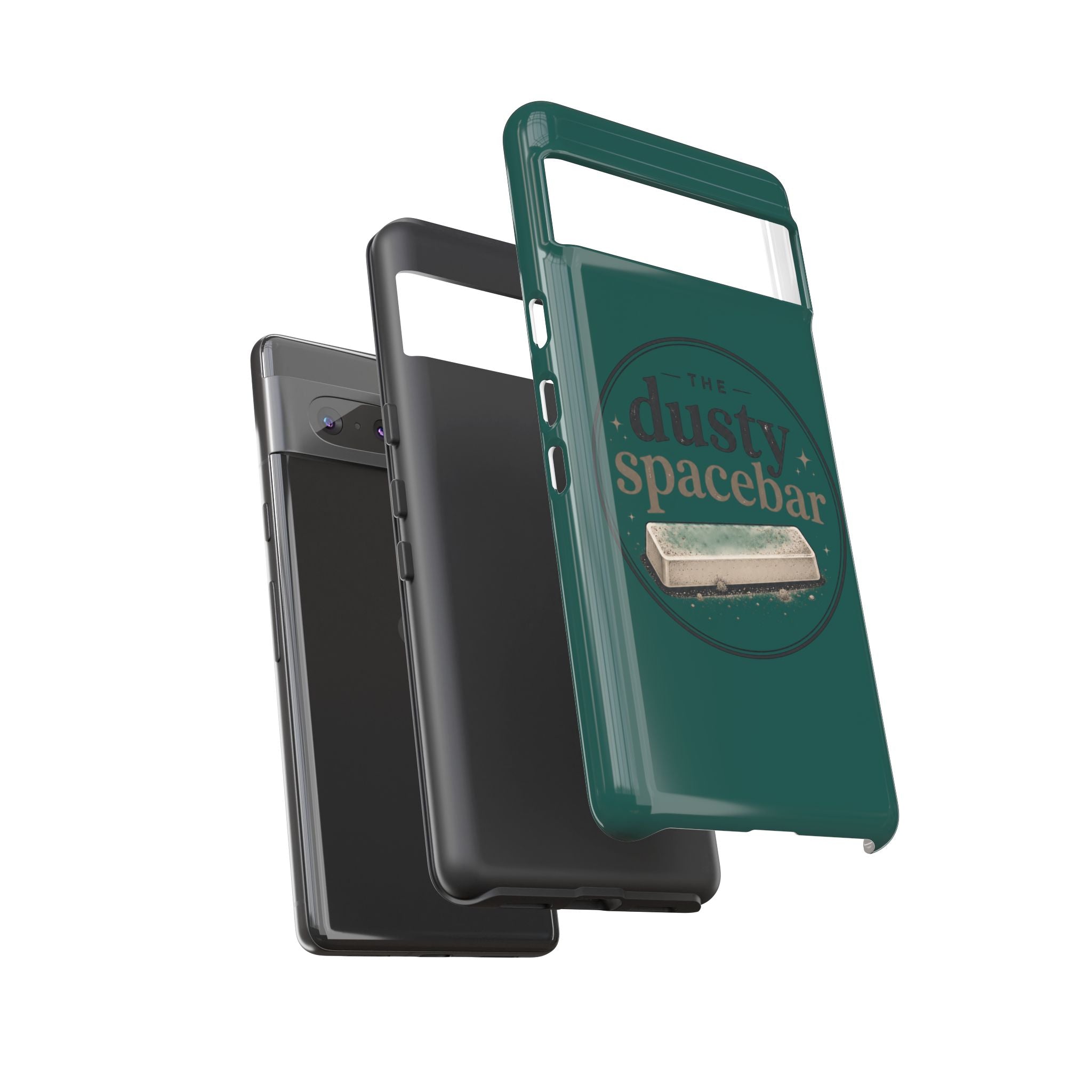 Tough Cases — Rugged Green “dusty spacebar” Phone Case