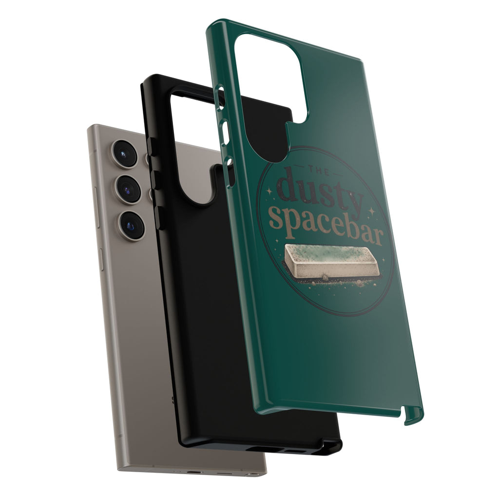 Tough Cases — Rugged Green “dusty spacebar” Phone Case