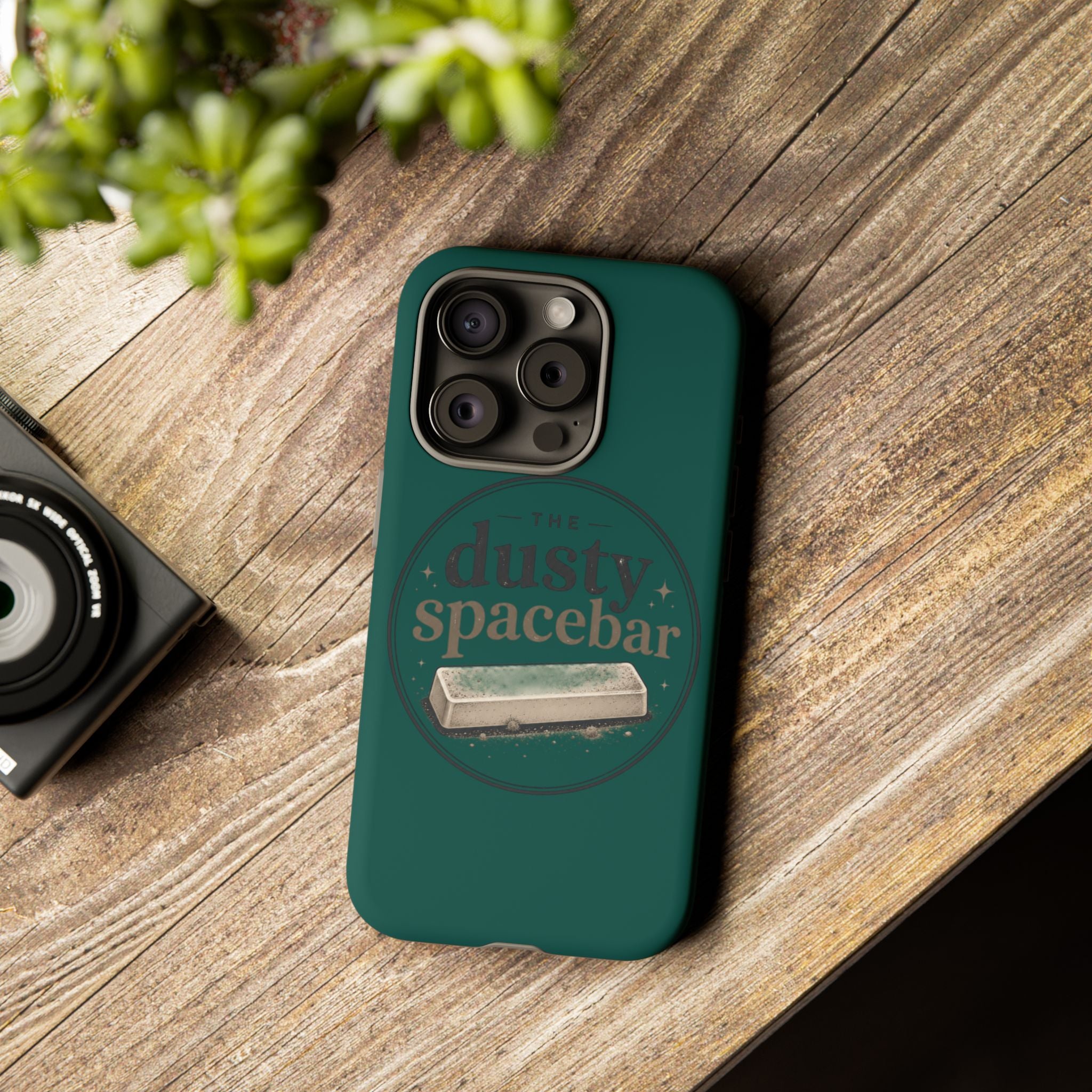 Tough Cases — Rugged Green “dusty spacebar” Phone Case