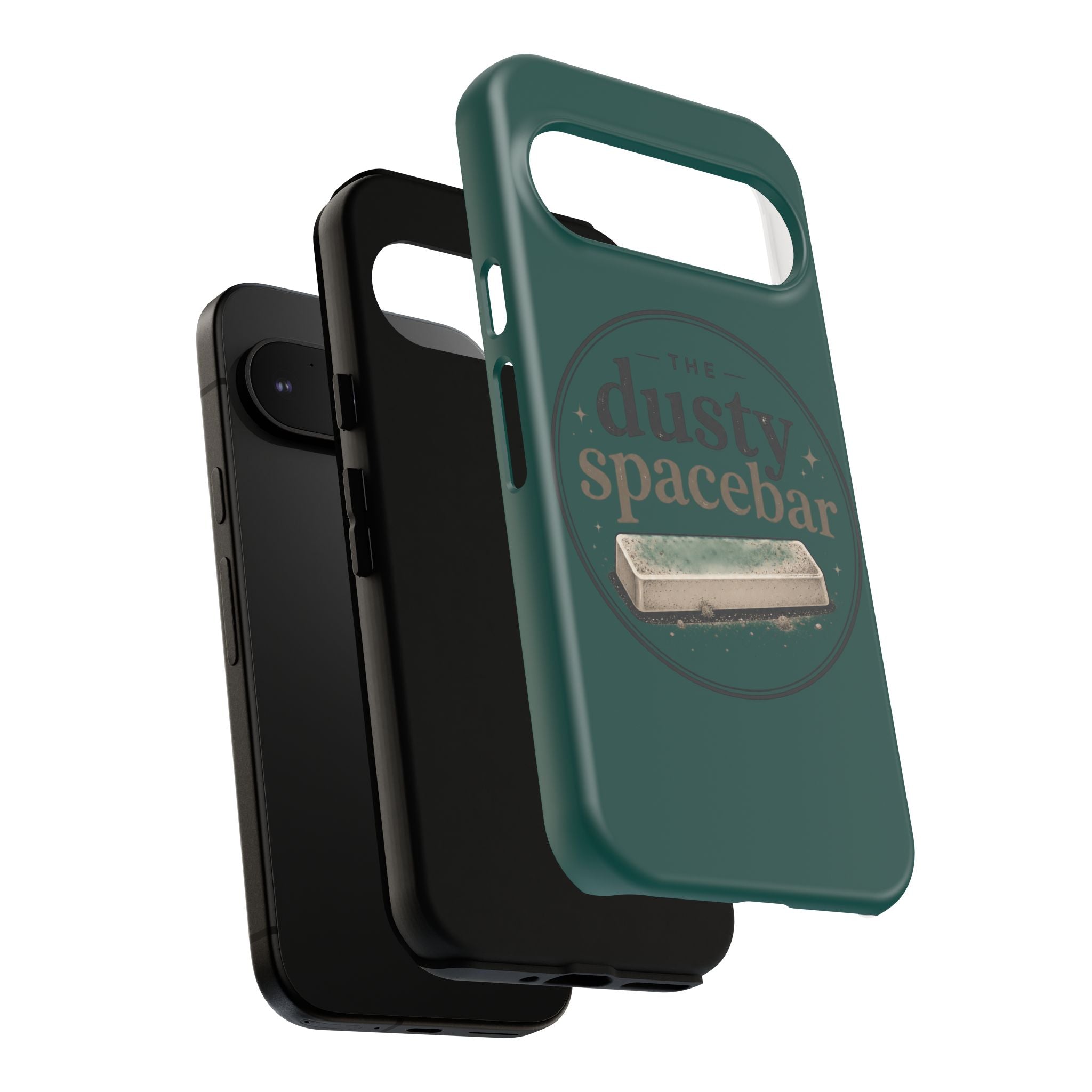 Tough Cases — Rugged Green “dusty spacebar” Phone Case