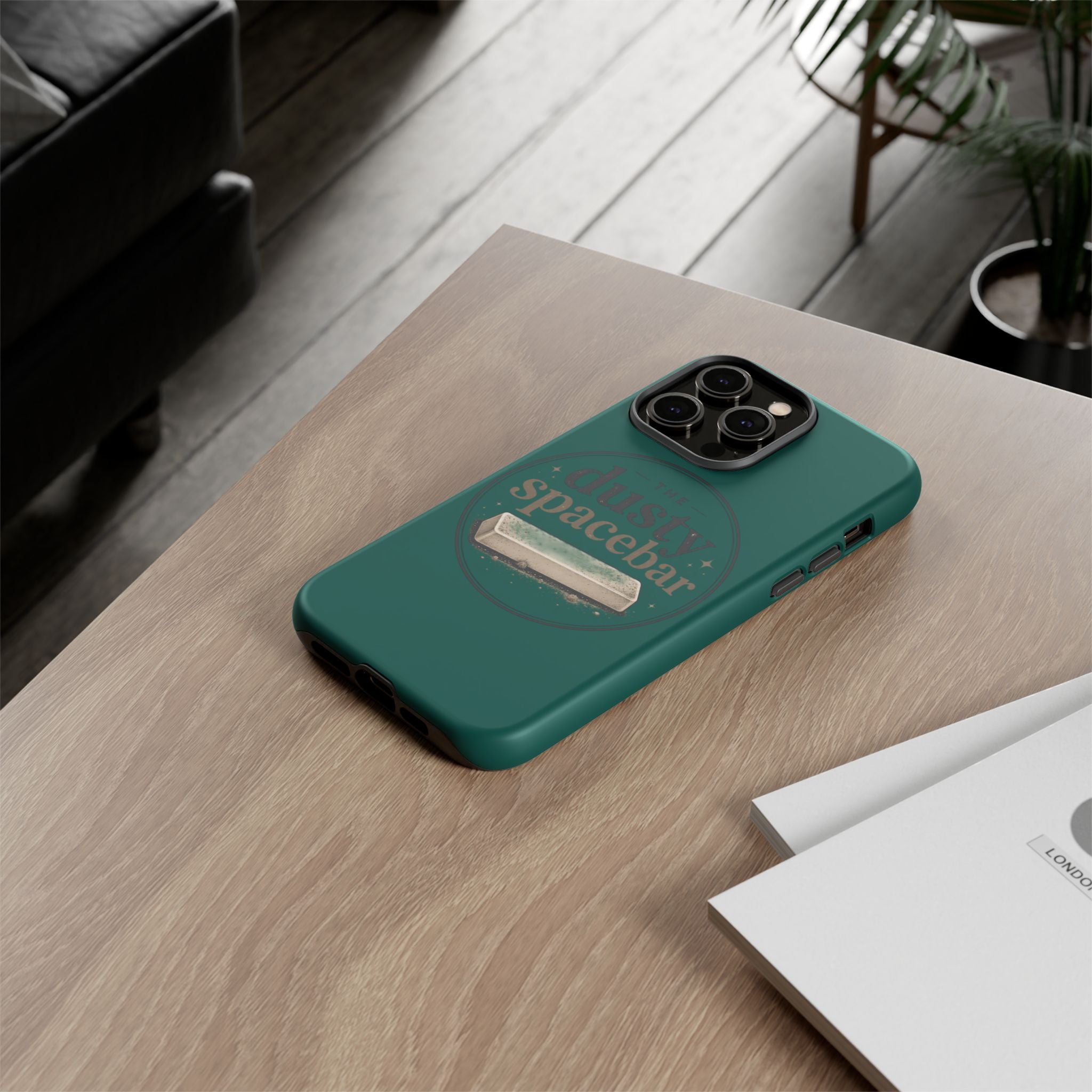 Tough Cases — Rugged Green “dusty spacebar” Phone Case