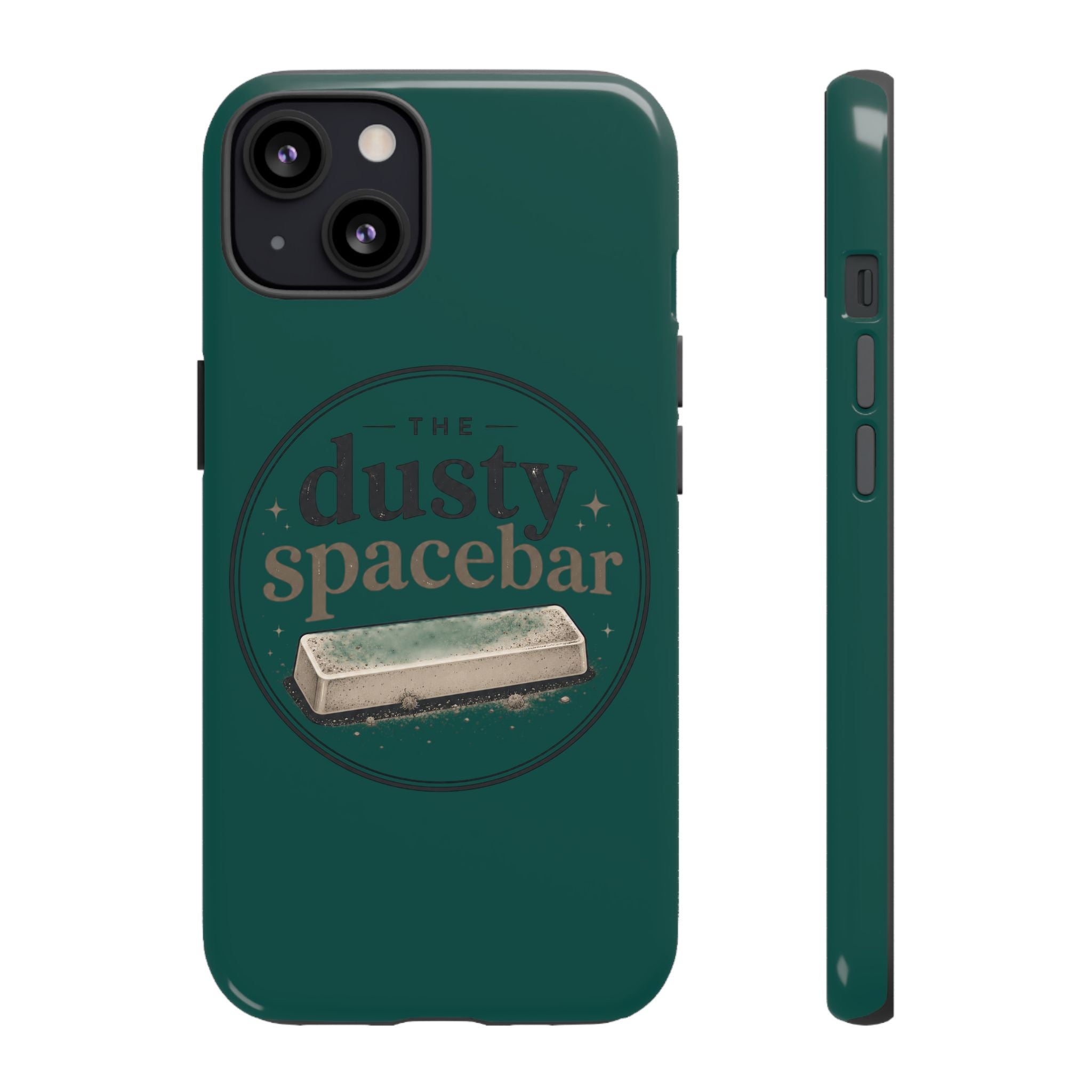 Tough Cases — Rugged Green “dusty spacebar” Phone Case