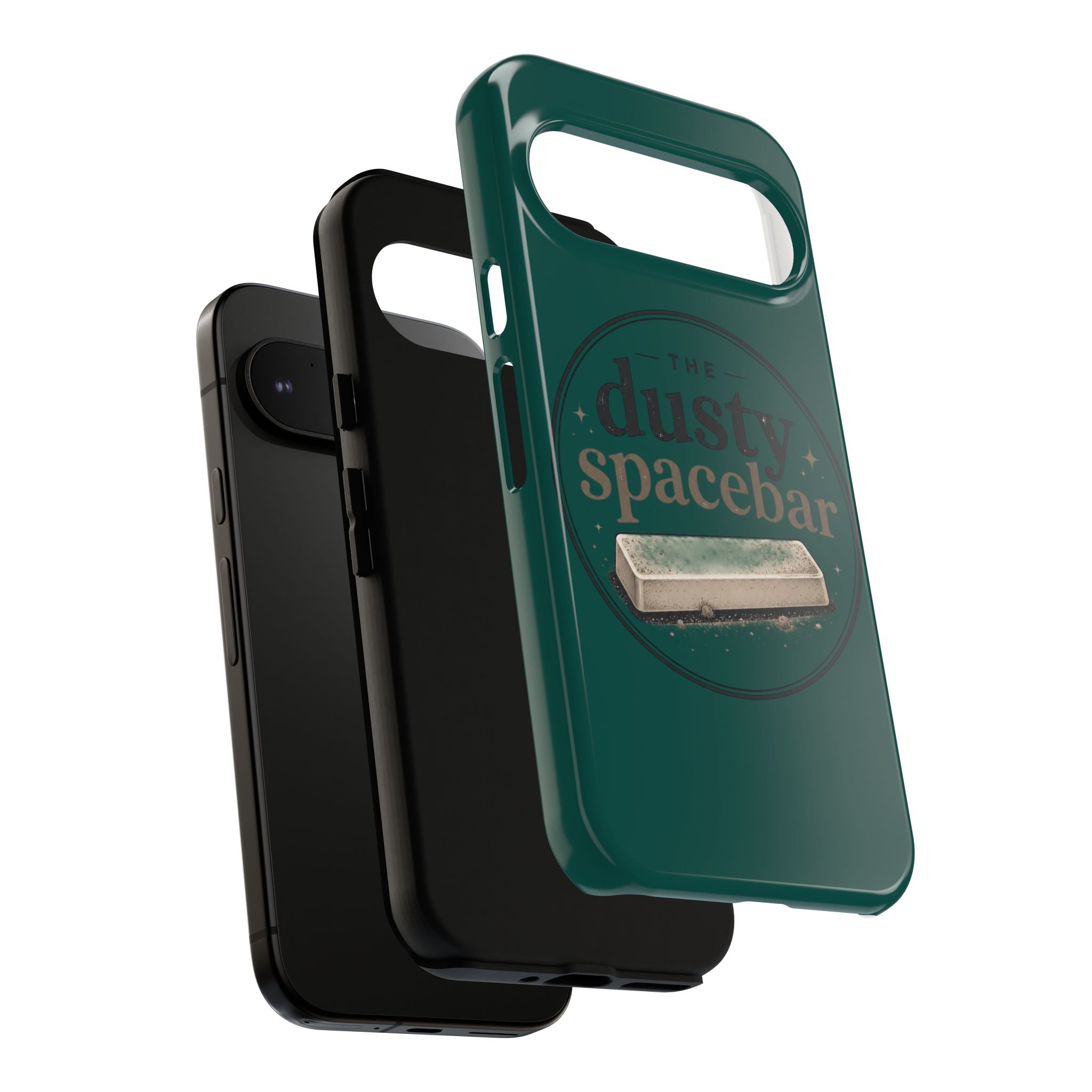 Tough Cases — Rugged Green “dusty spacebar” Phone Case