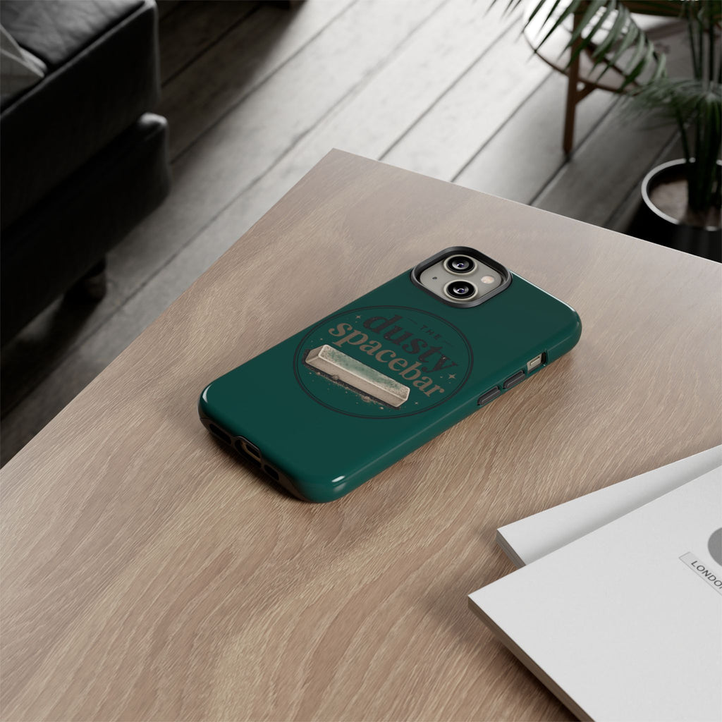 Tough Cases — Rugged Green “dusty spacebar” Phone Case